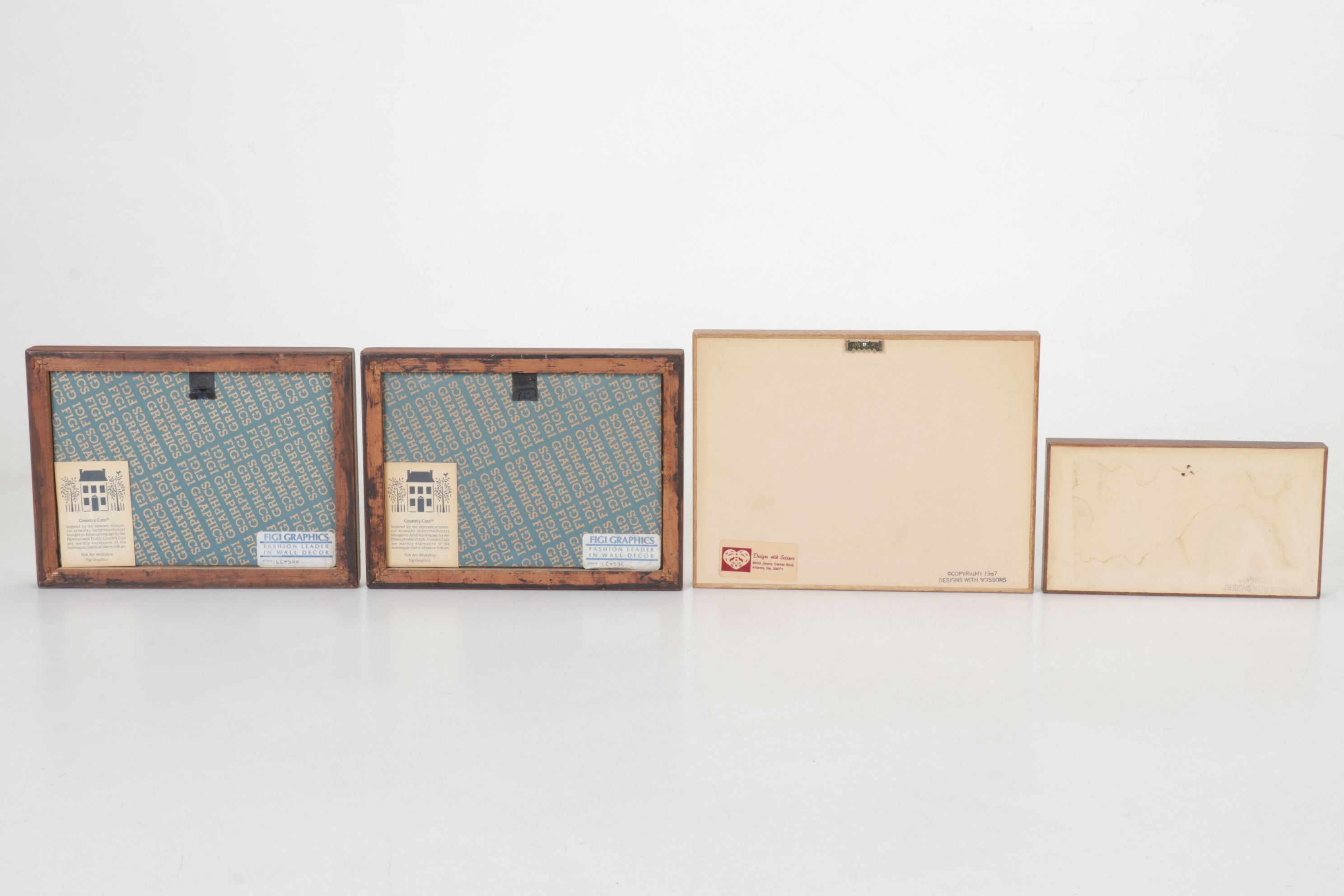 Framed "Scherenschnitte" Papercut Folk Art and More