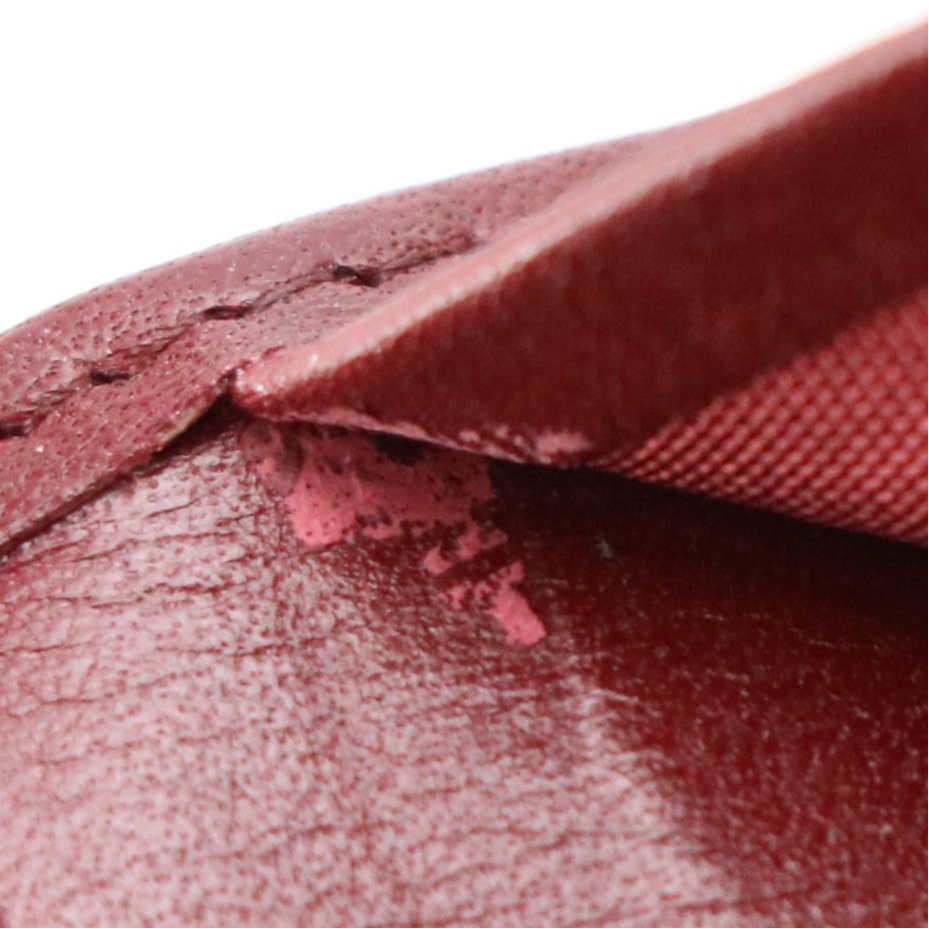 Cartier Trifold French Wallet in Burgundy Calfskin Leather