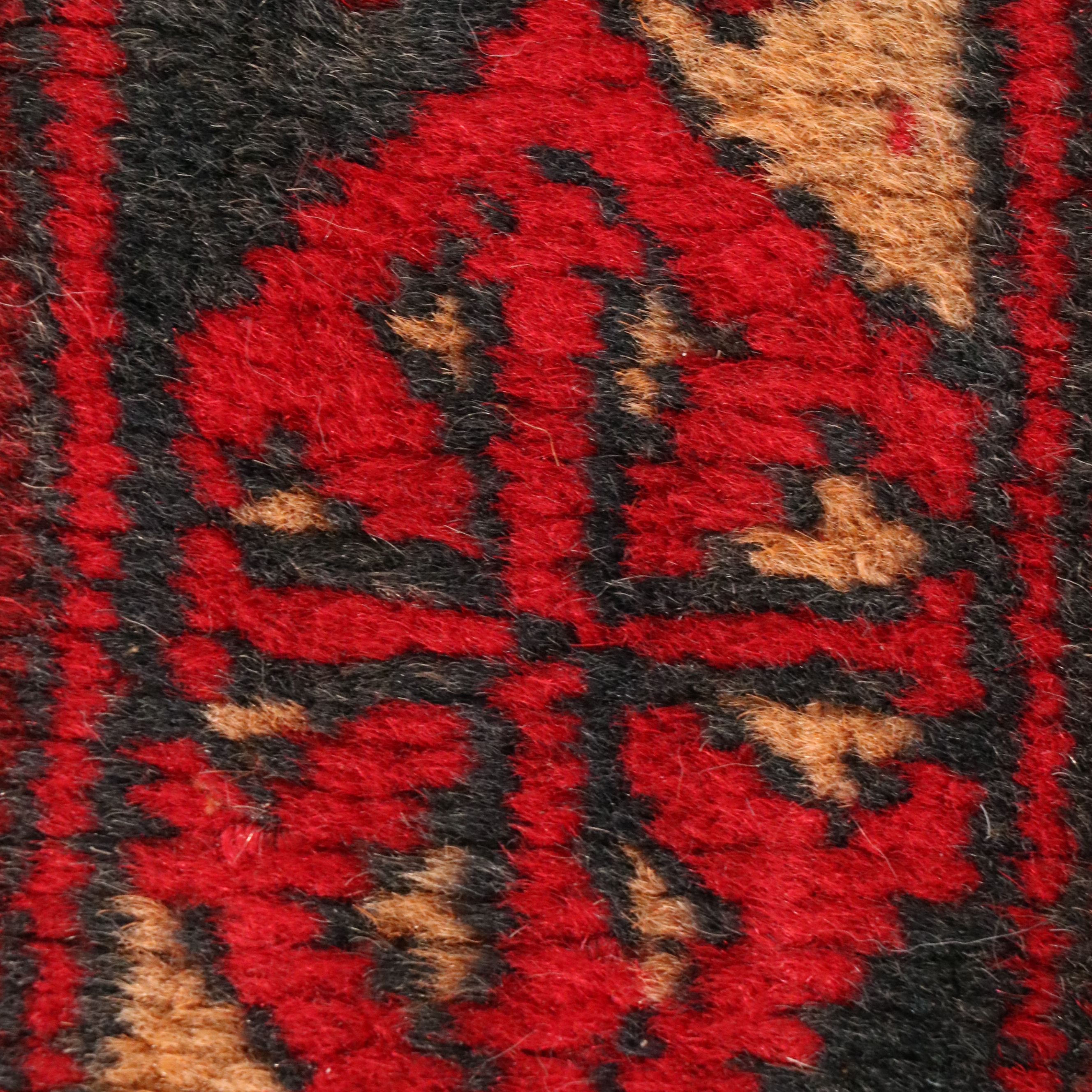 2'5 x 4'2 Hand-Knotted Afghan Baluch Accent Rug