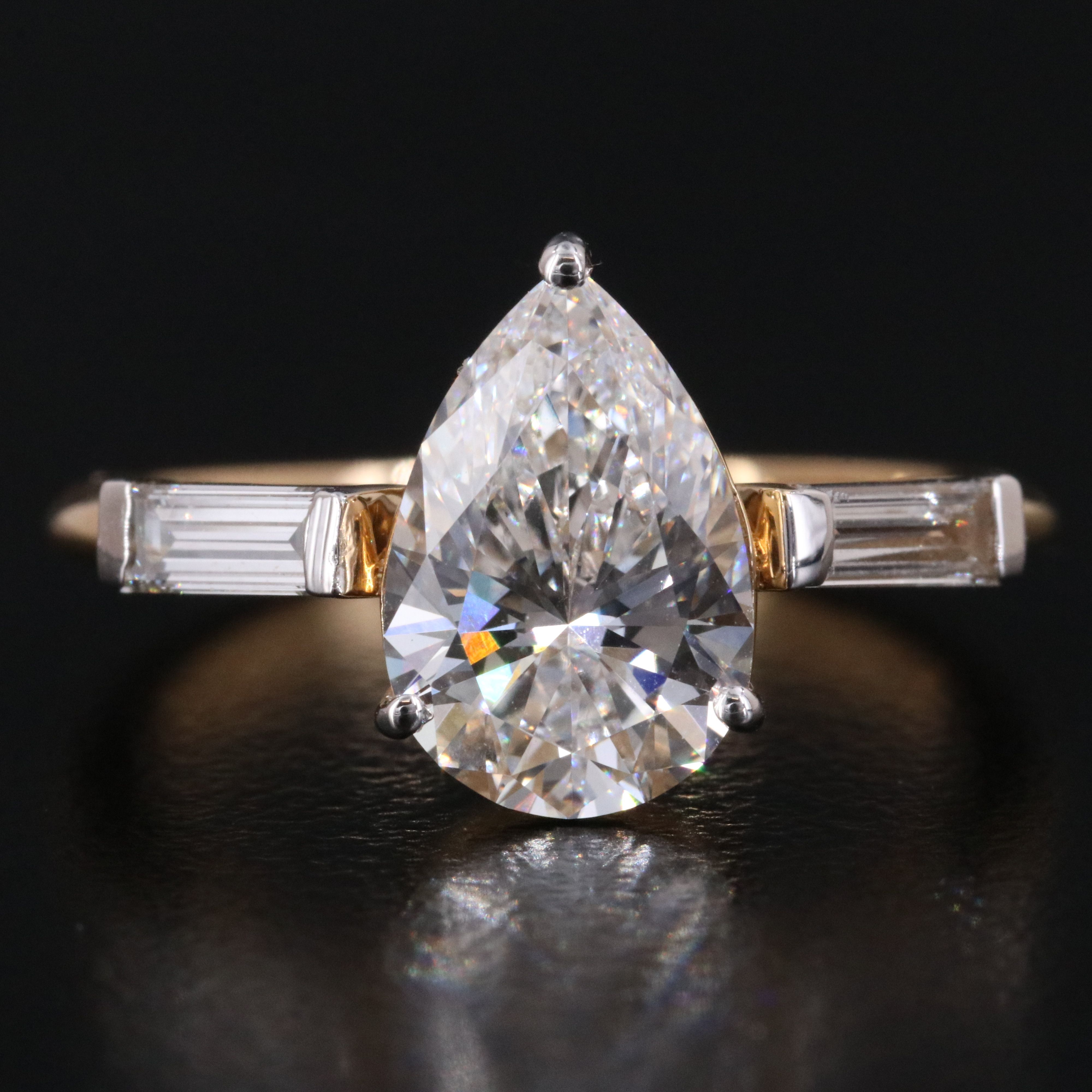 18K 2.18 CTW Lab Grown Diamond Ring with IGI Report