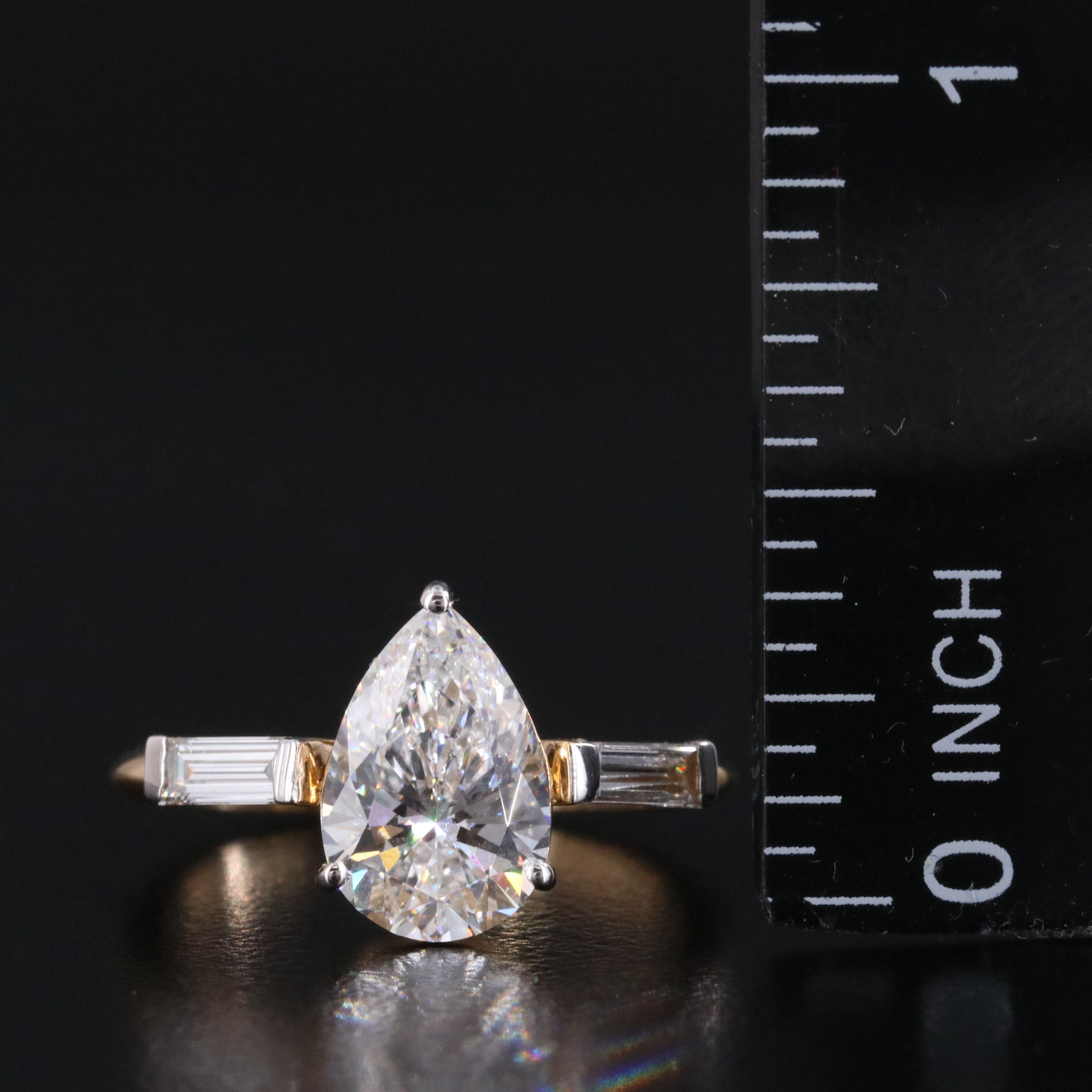 18K 2.18 CTW Lab Grown Diamond Ring with IGI Report