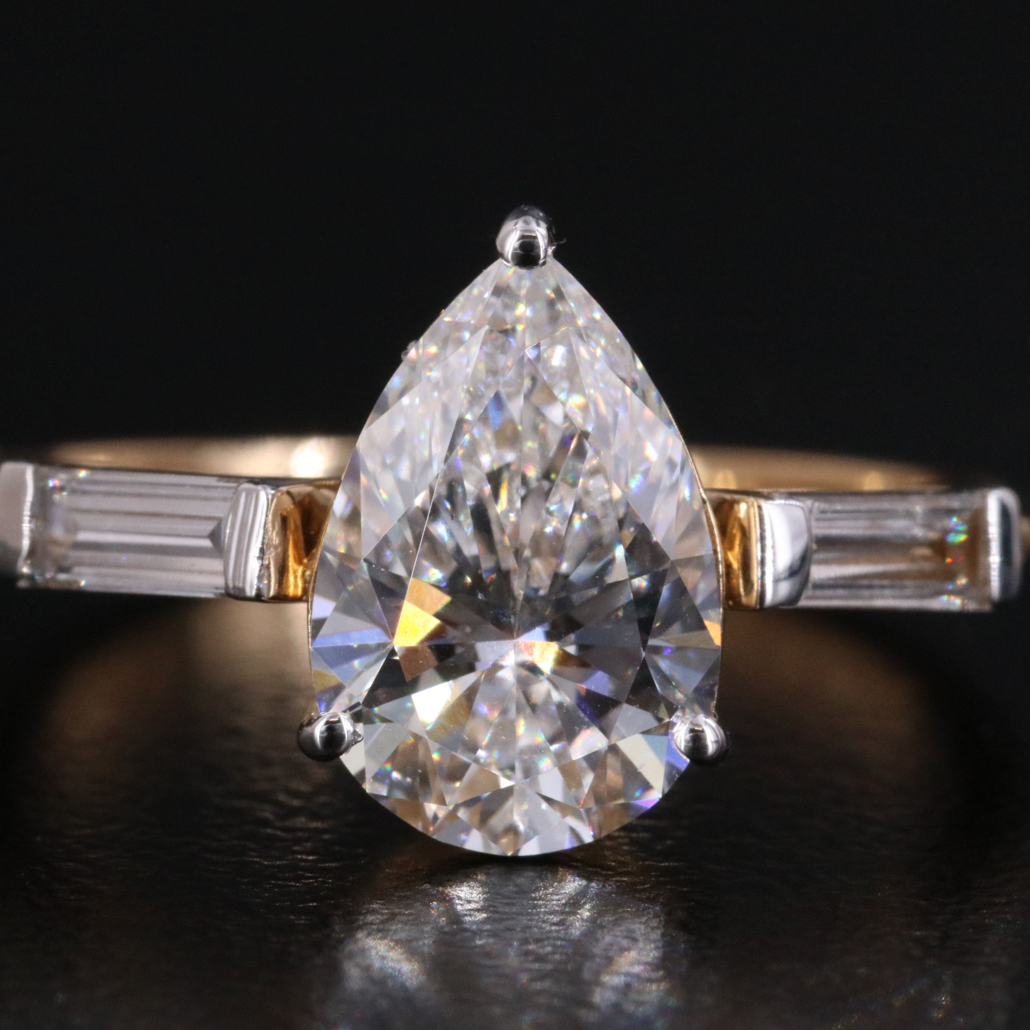 18K 2.18 CTW Lab Grown Diamond Ring with IGI Report