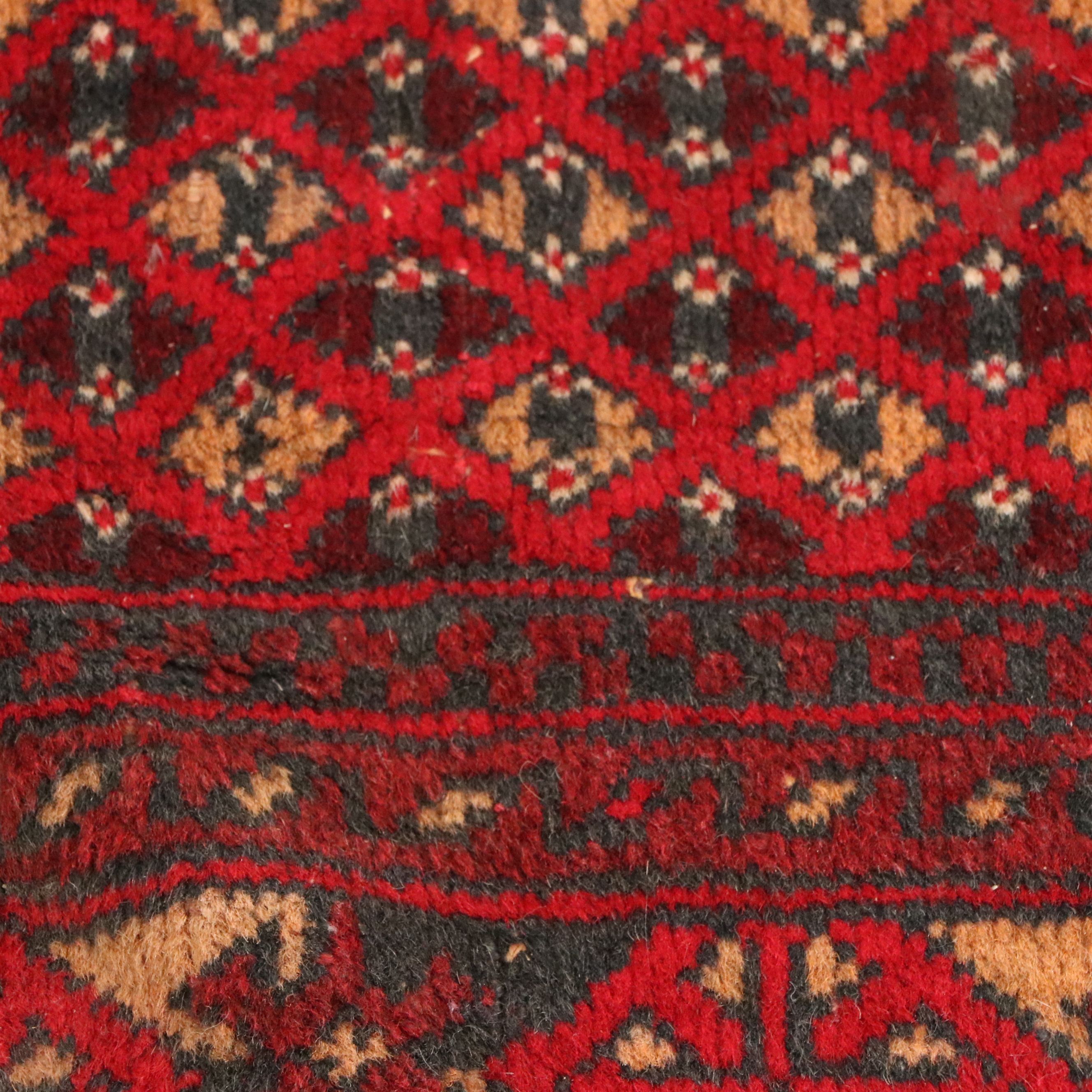 2'5 x 4'2 Hand-Knotted Afghan Baluch Accent Rug