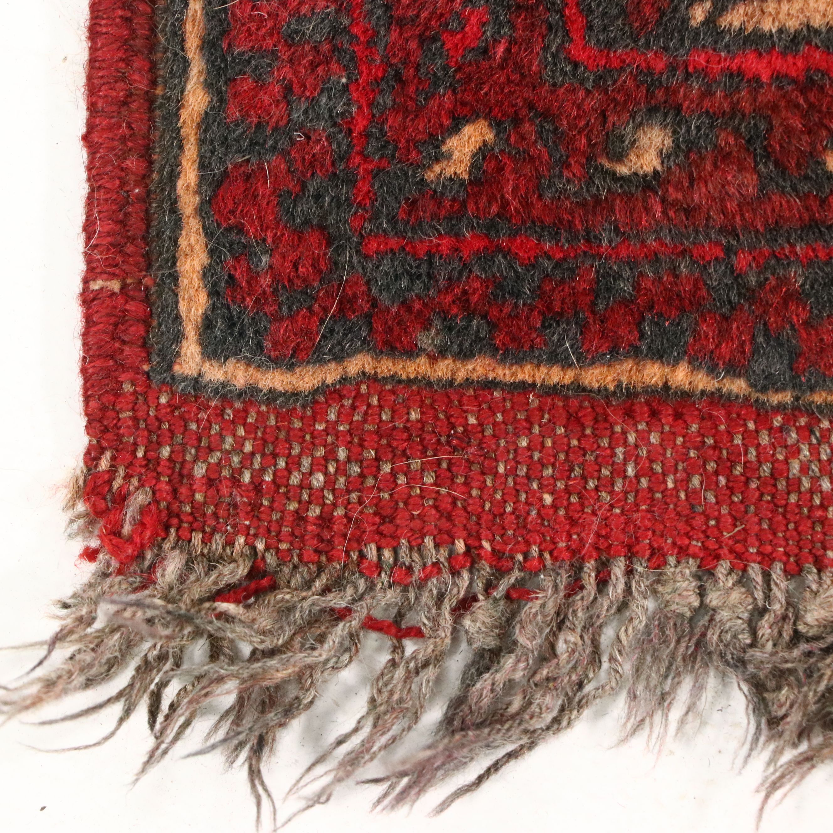2'5 x 4'2 Hand-Knotted Afghan Baluch Accent Rug
