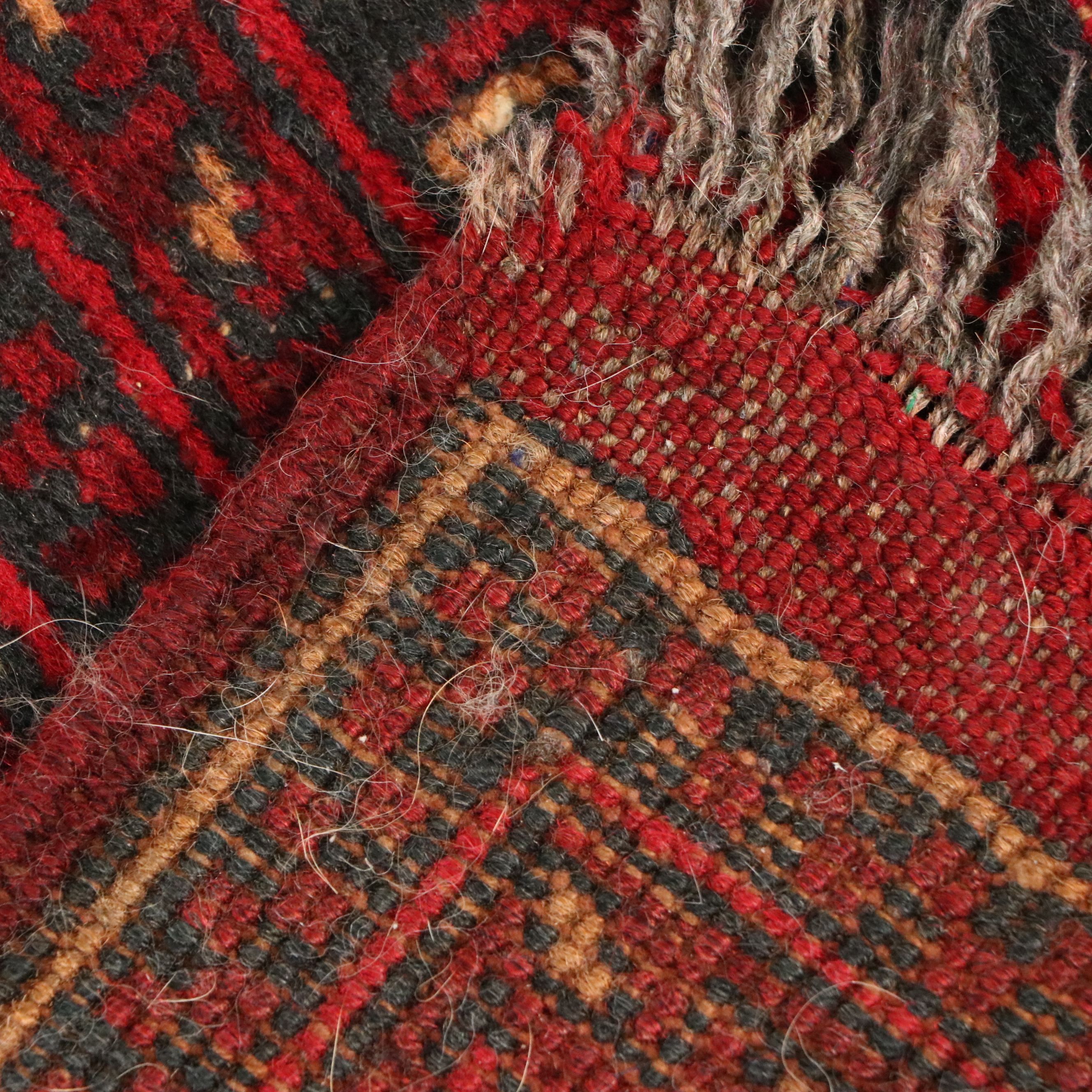 2'5 x 4'2 Hand-Knotted Afghan Baluch Accent Rug