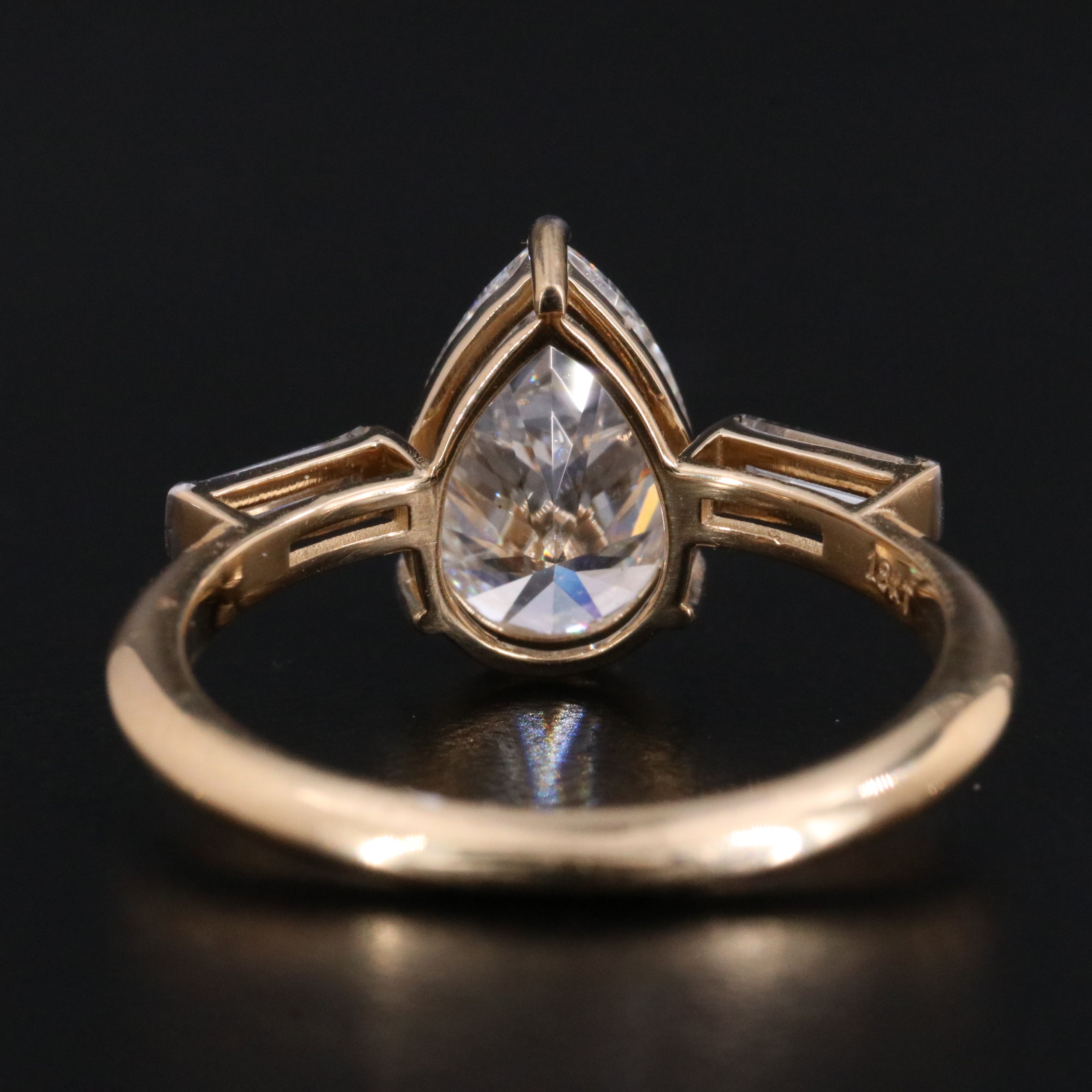 18K 2.18 CTW Lab Grown Diamond Ring with IGI Report