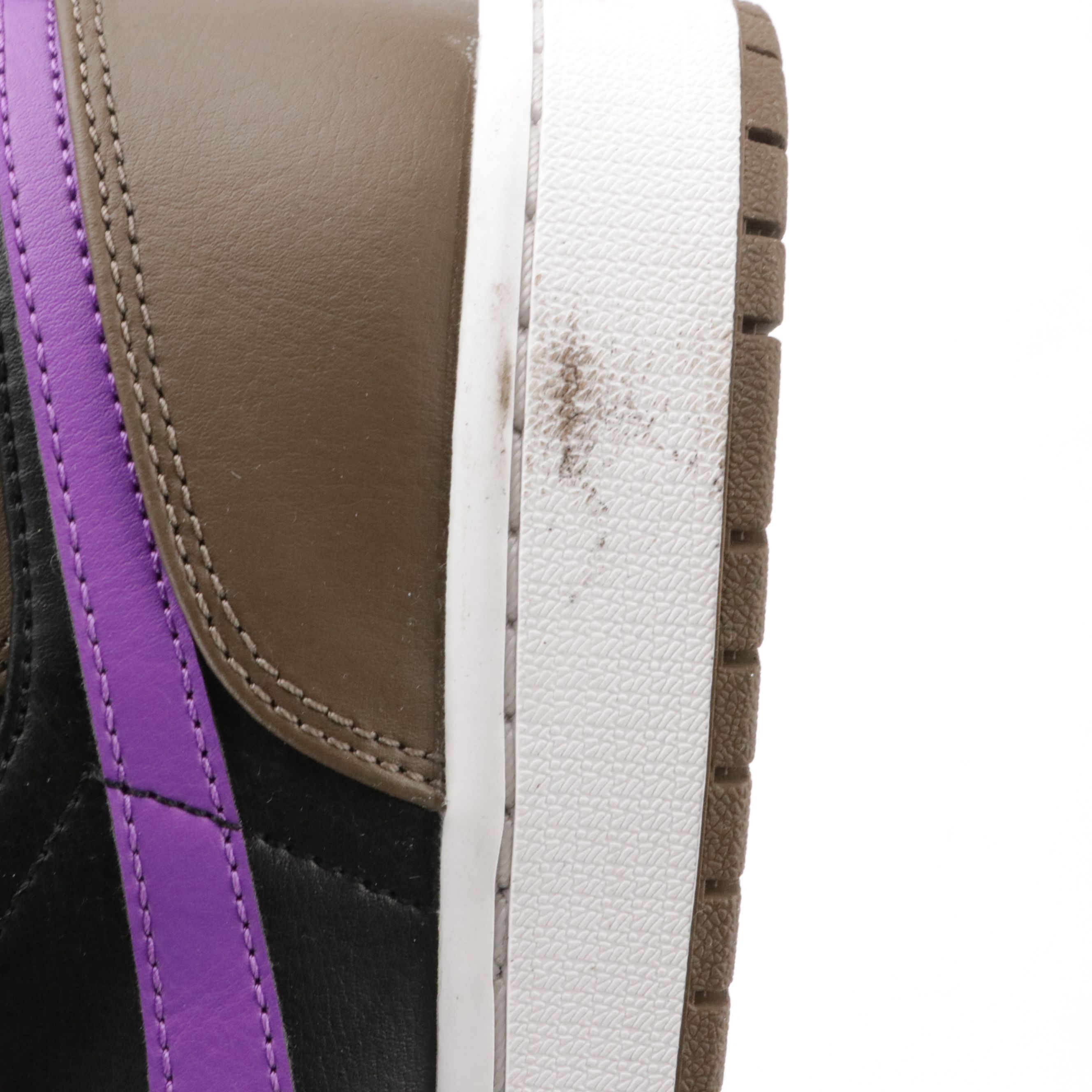 Men's Nike Air Jordan 1 Mid Sneakers in "Palomino/Wild Berry" Leather