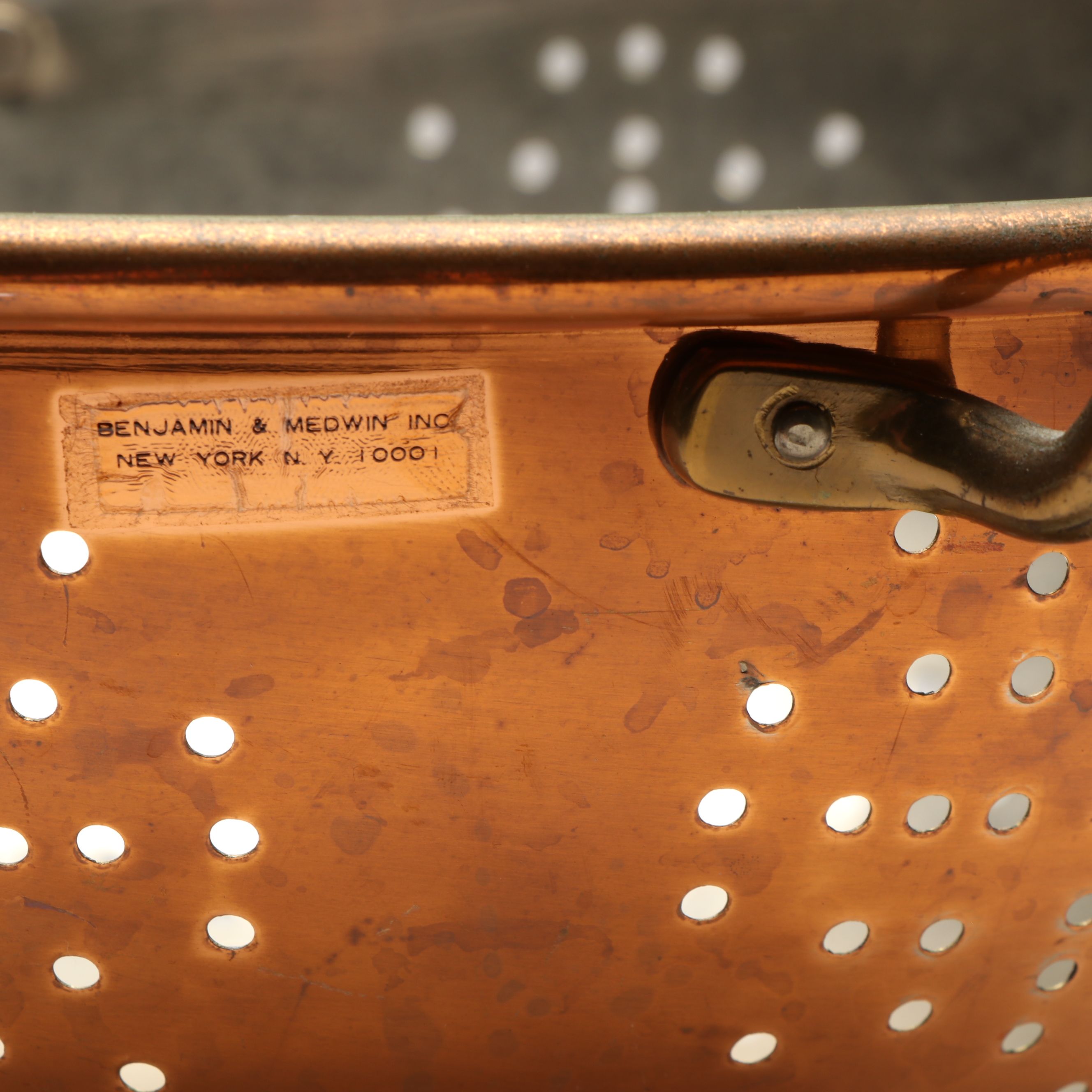 Benjamin & Medwin Inc. Colander with Other Copper Mixing Bowls and Scoops