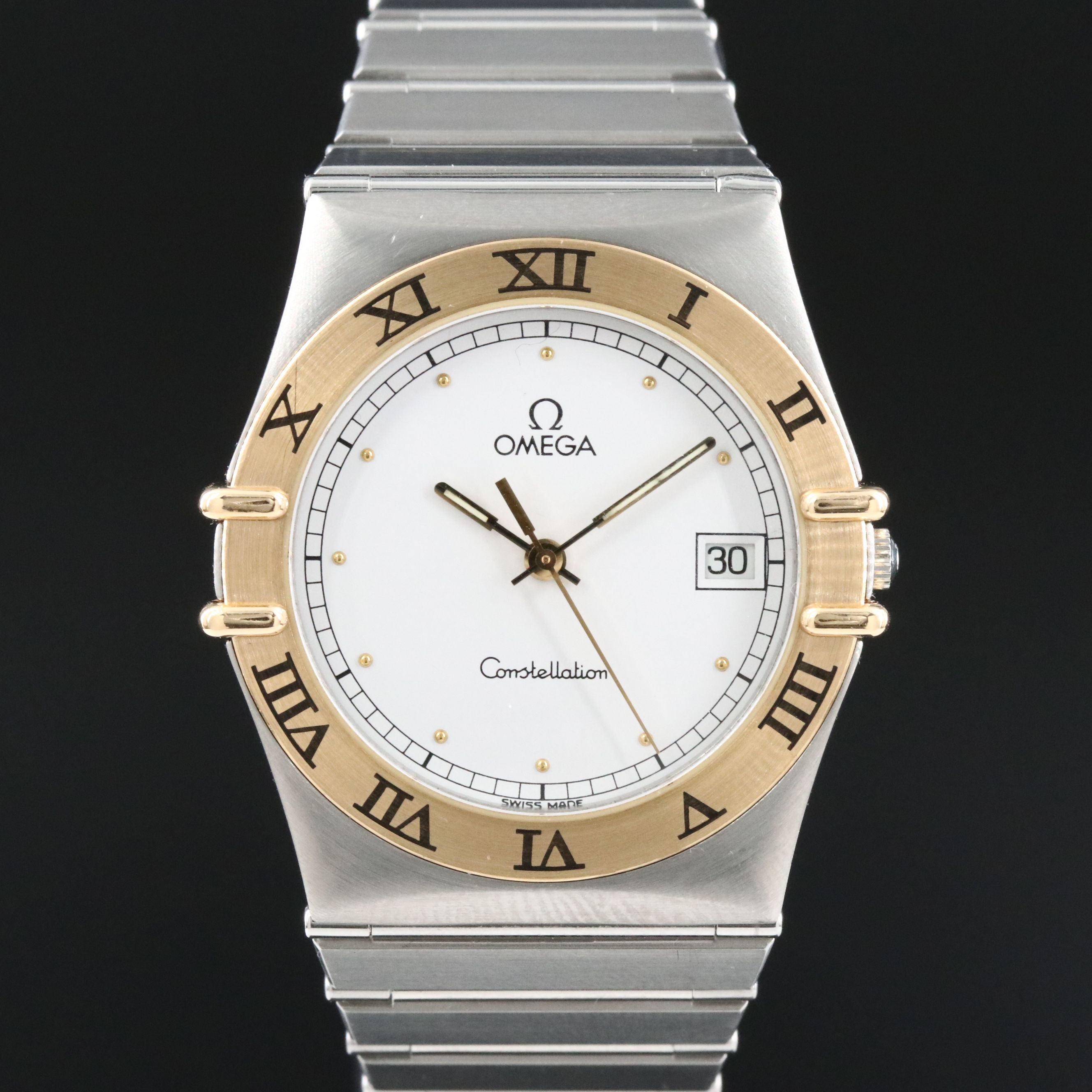 Omega Constellation Gold & Steel White 33mm Quartz Watch