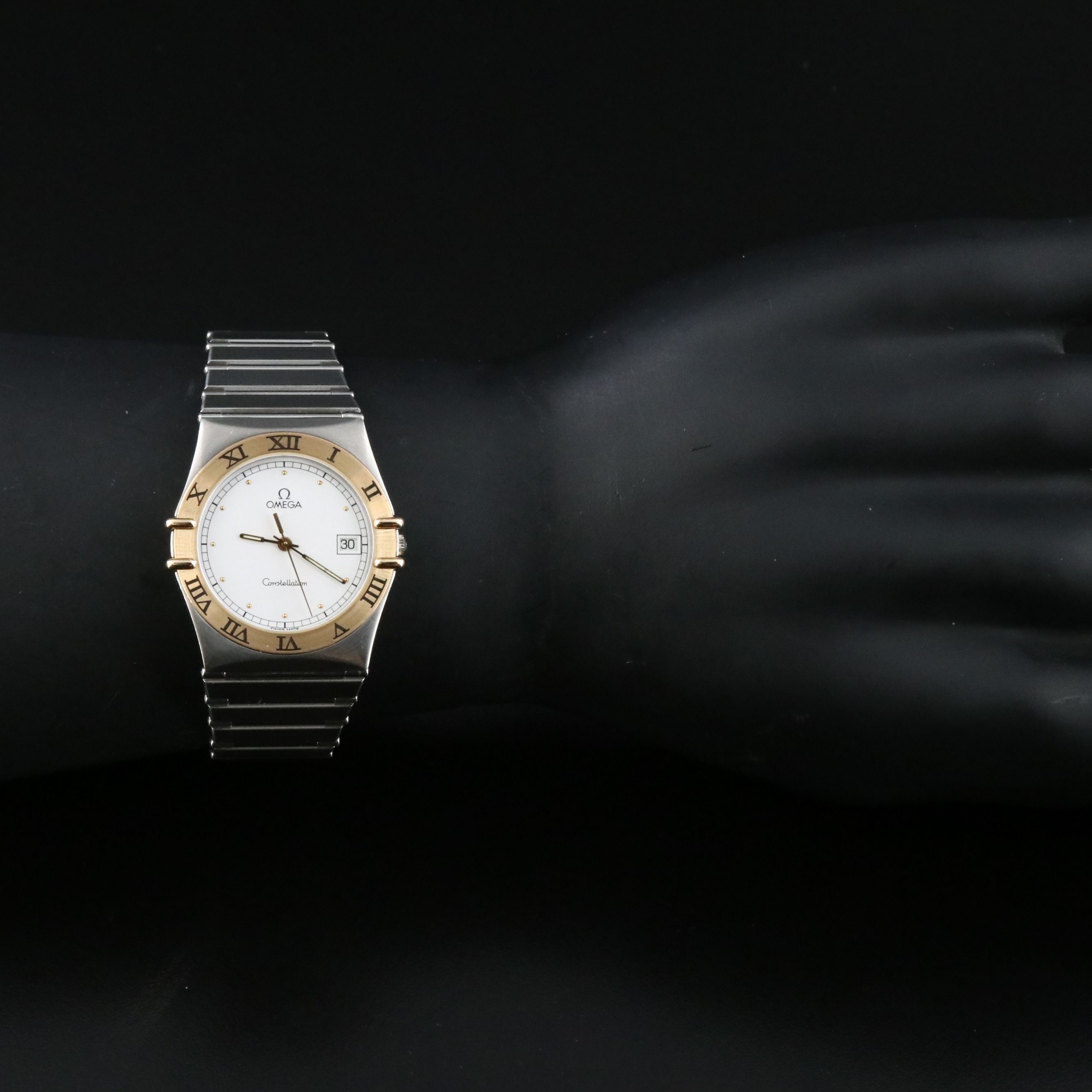 Omega Constellation Gold & Steel White 33mm Quartz Watch