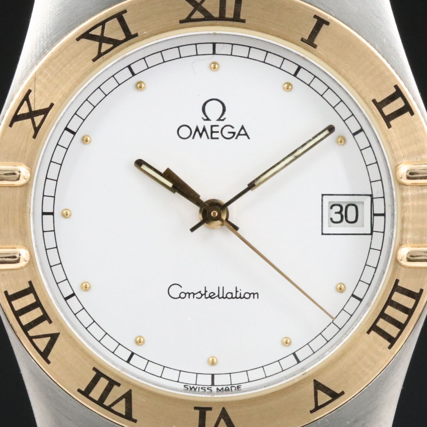 Omega Constellation Gold & Steel White 33mm Quartz Watch