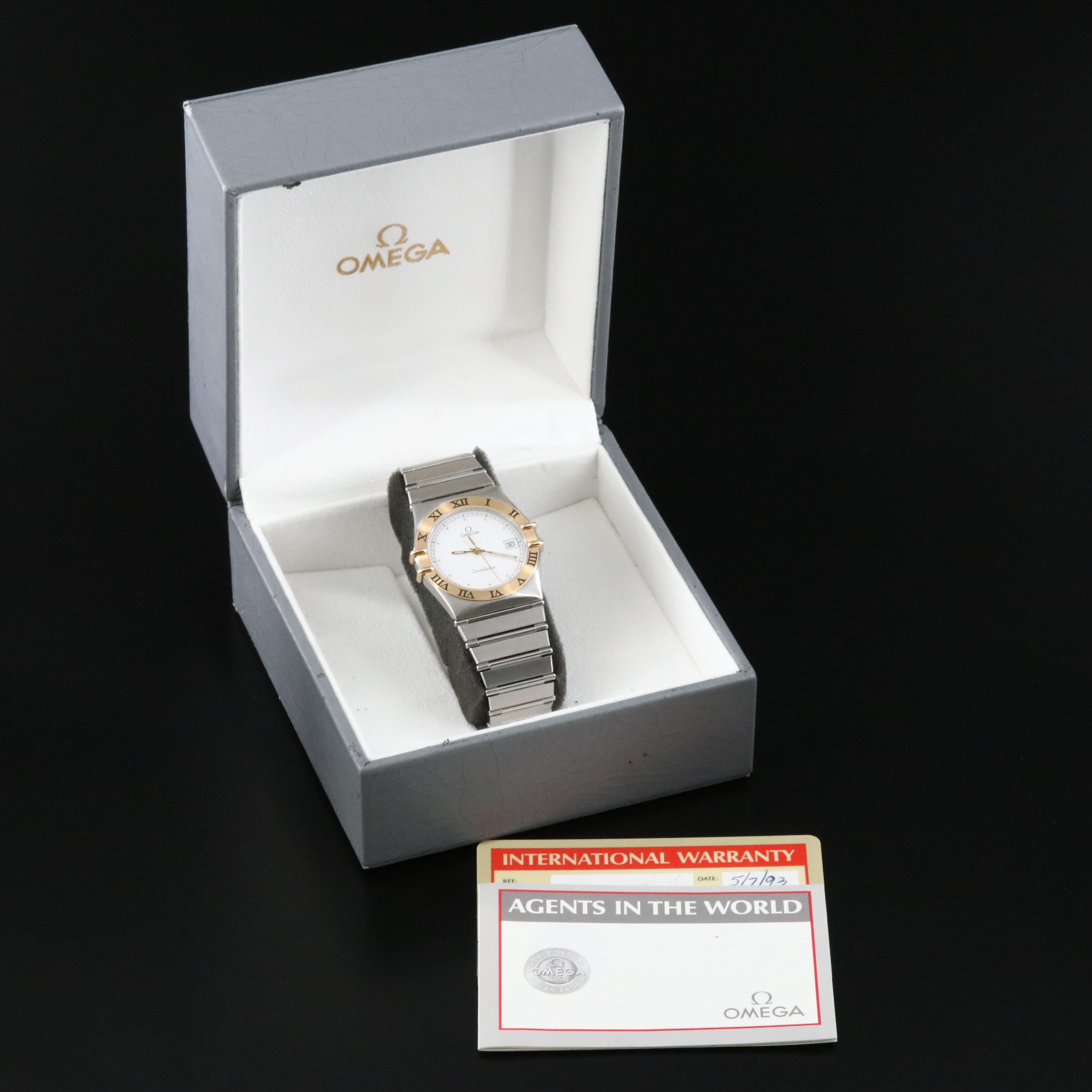 Omega Constellation Gold & Steel White 33mm Quartz Watch