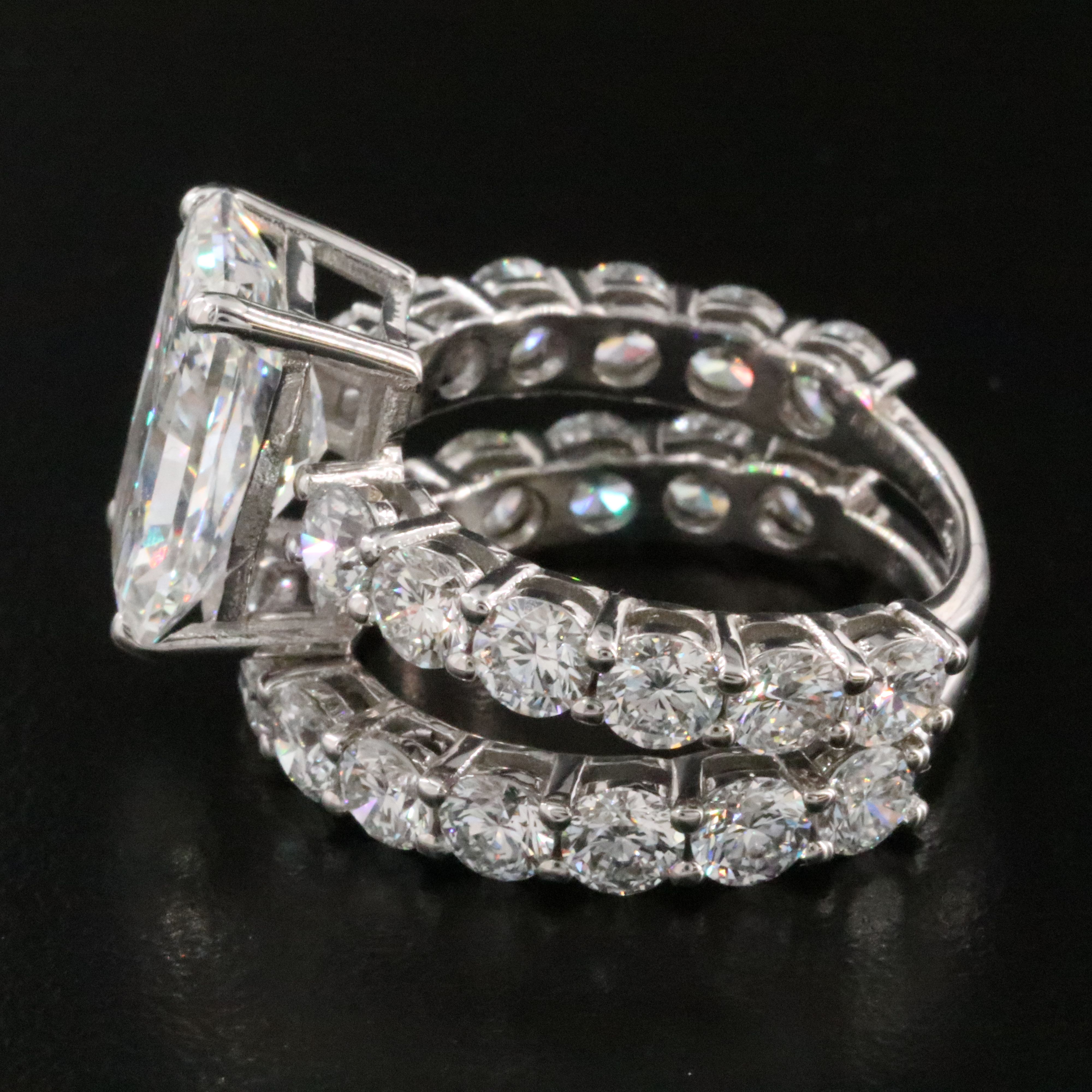 14K 9.04 CTW Lab Grown Diamond Ring Set with IGI Report