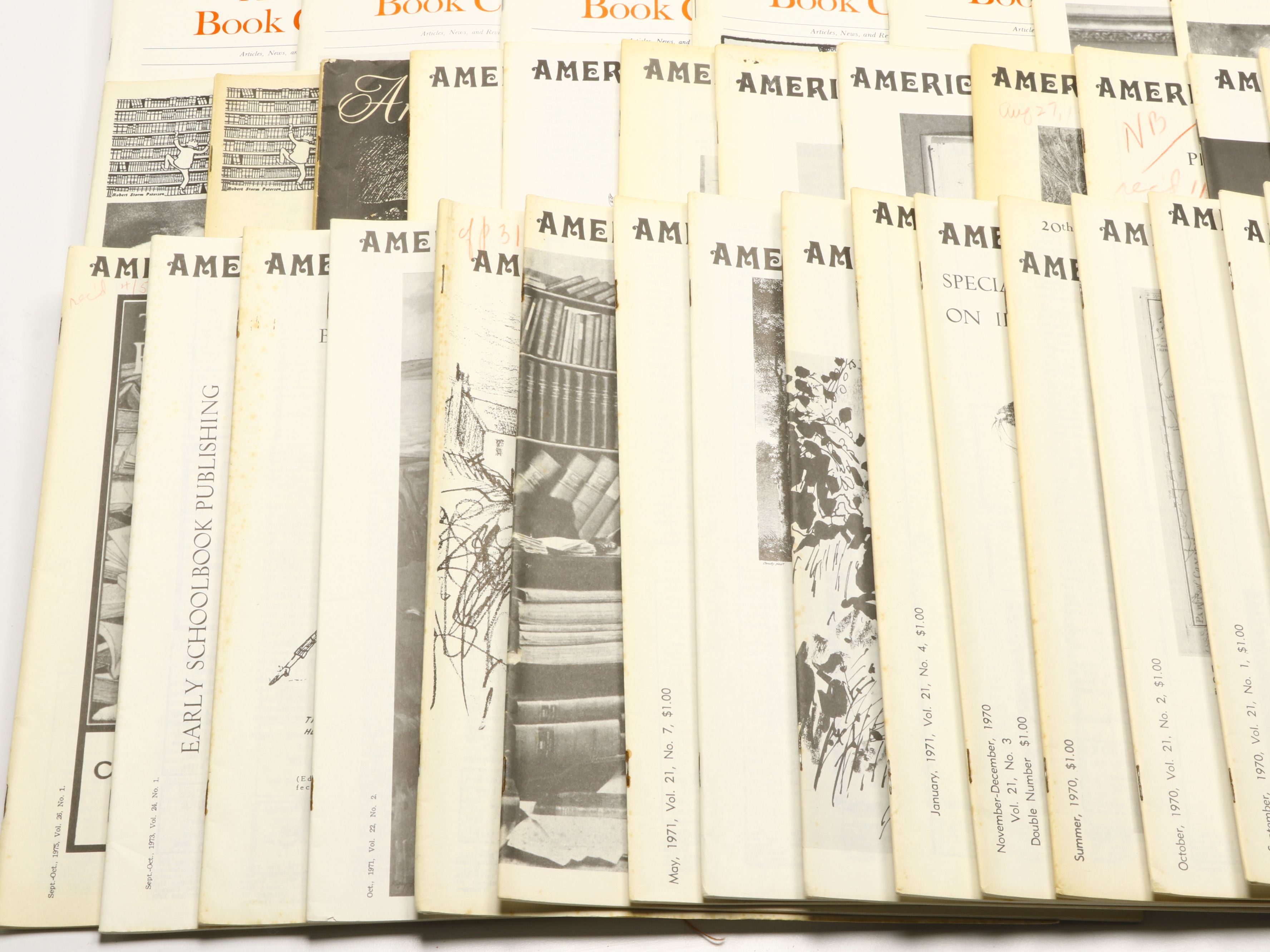 "American Book Collector" Literature Publications, Mid to Late 20th C.