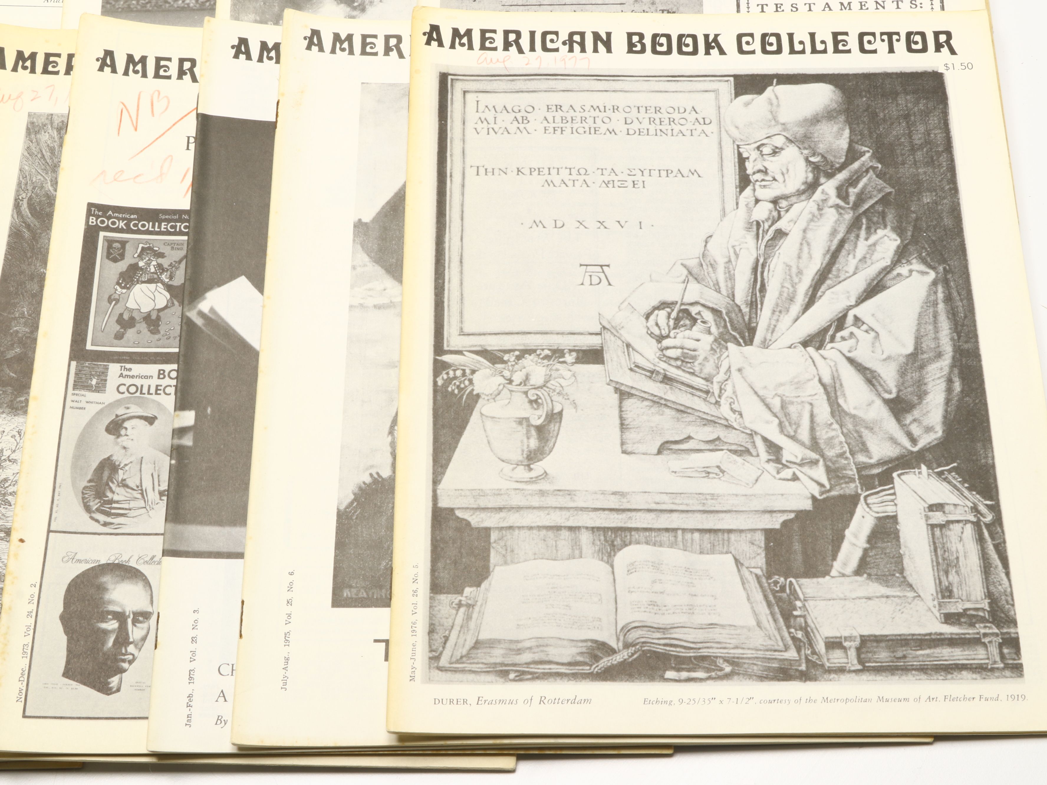 "American Book Collector" Literature Publications, Mid to Late 20th C.