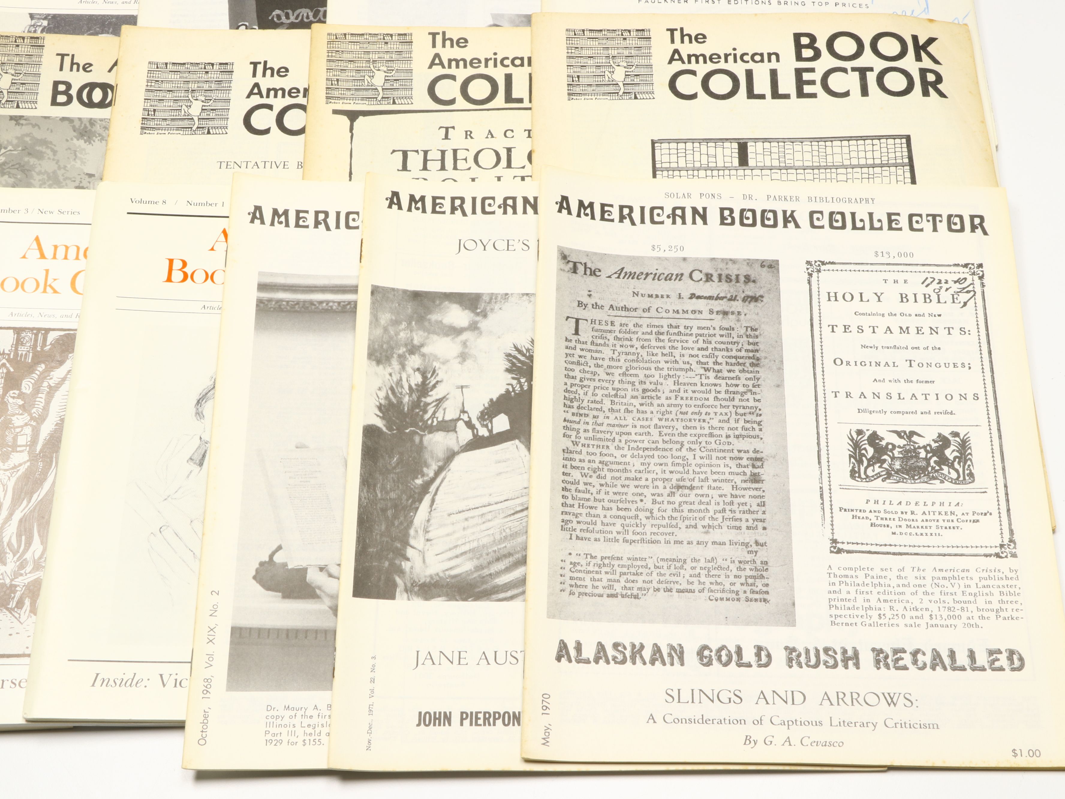 "American Book Collector" Literature Publications, Mid to Late 20th C.
