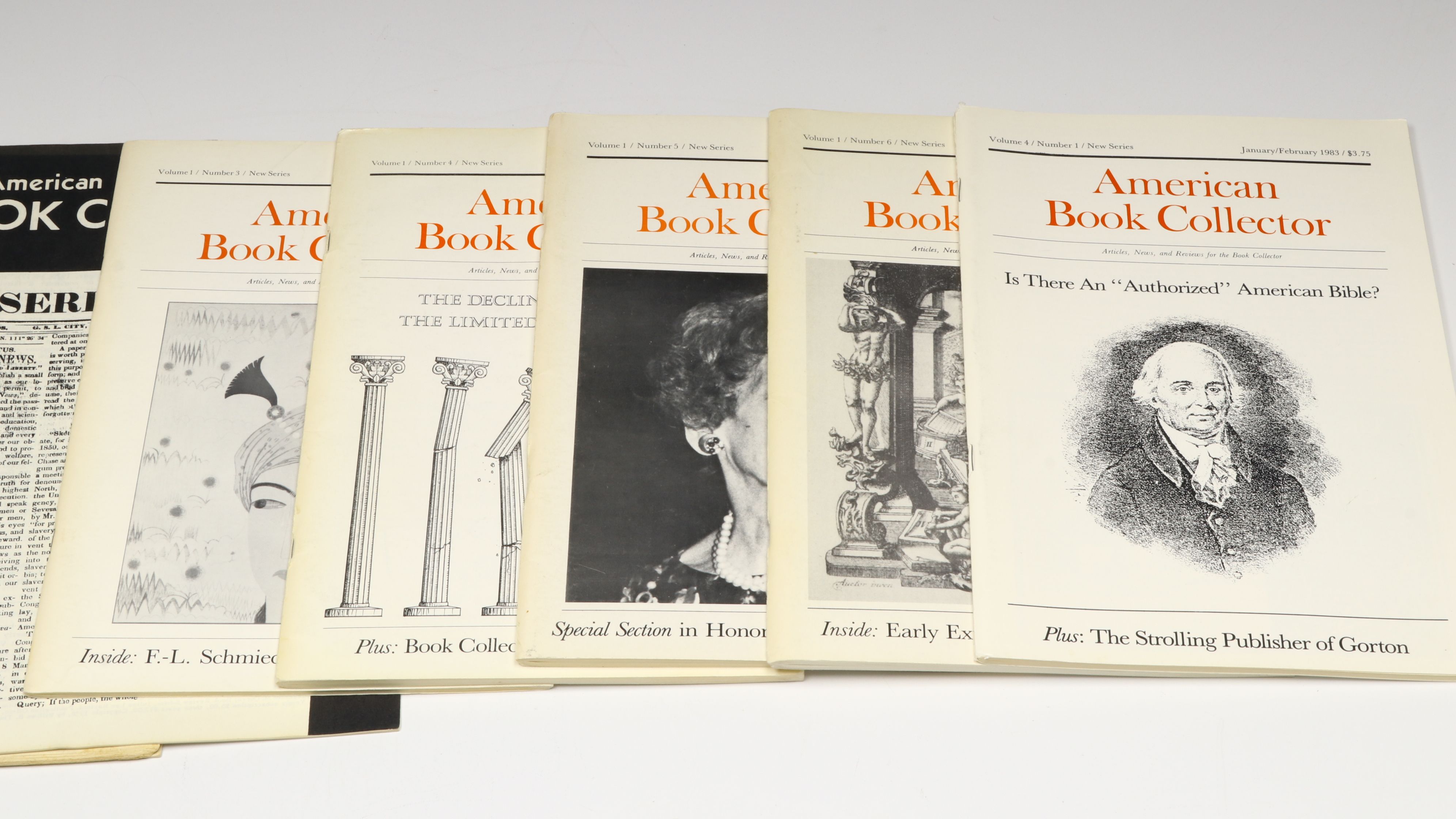 "American Book Collector" Literature Publications, Mid to Late 20th C.