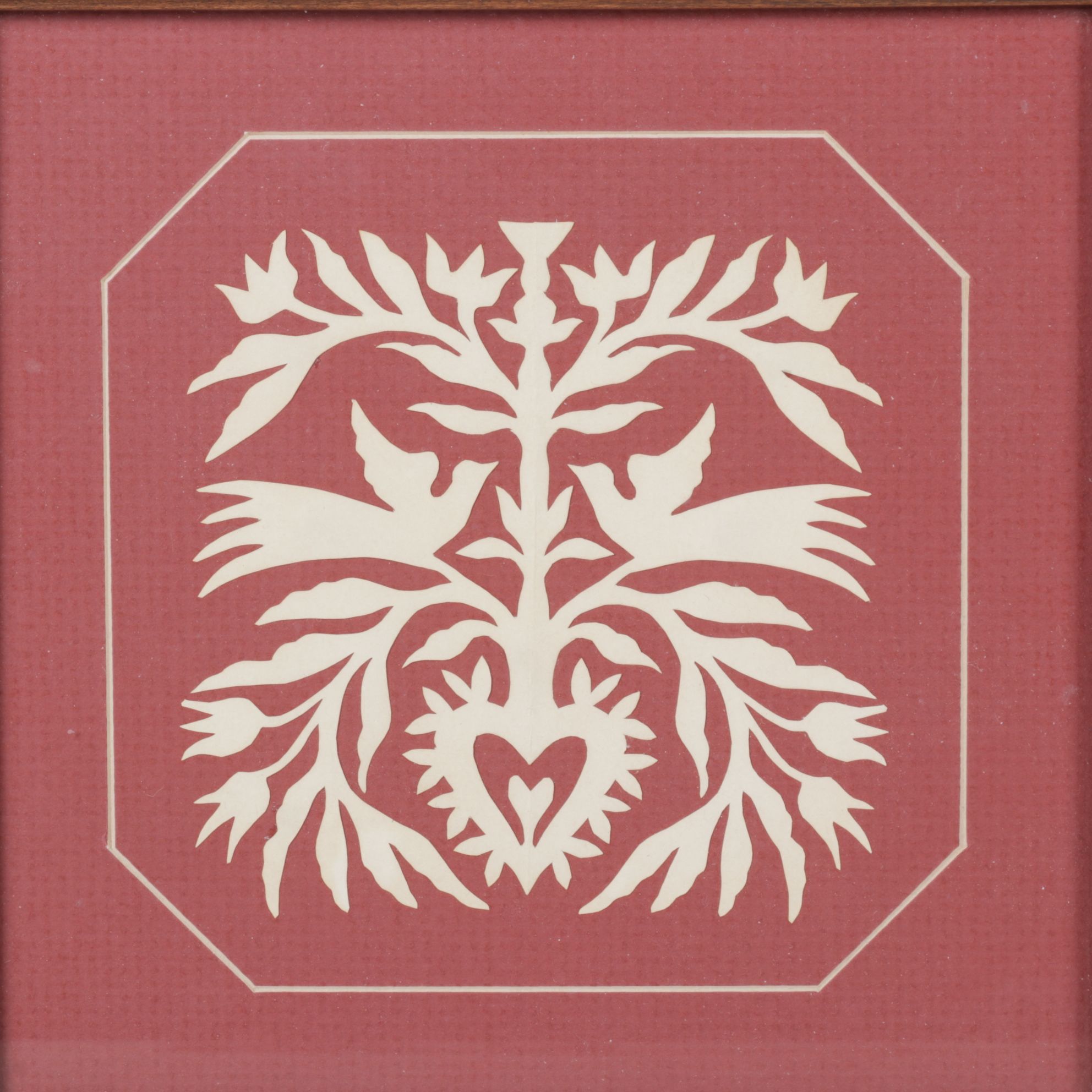 Framed "Scherenschnitte" Papercut Folk Art and More