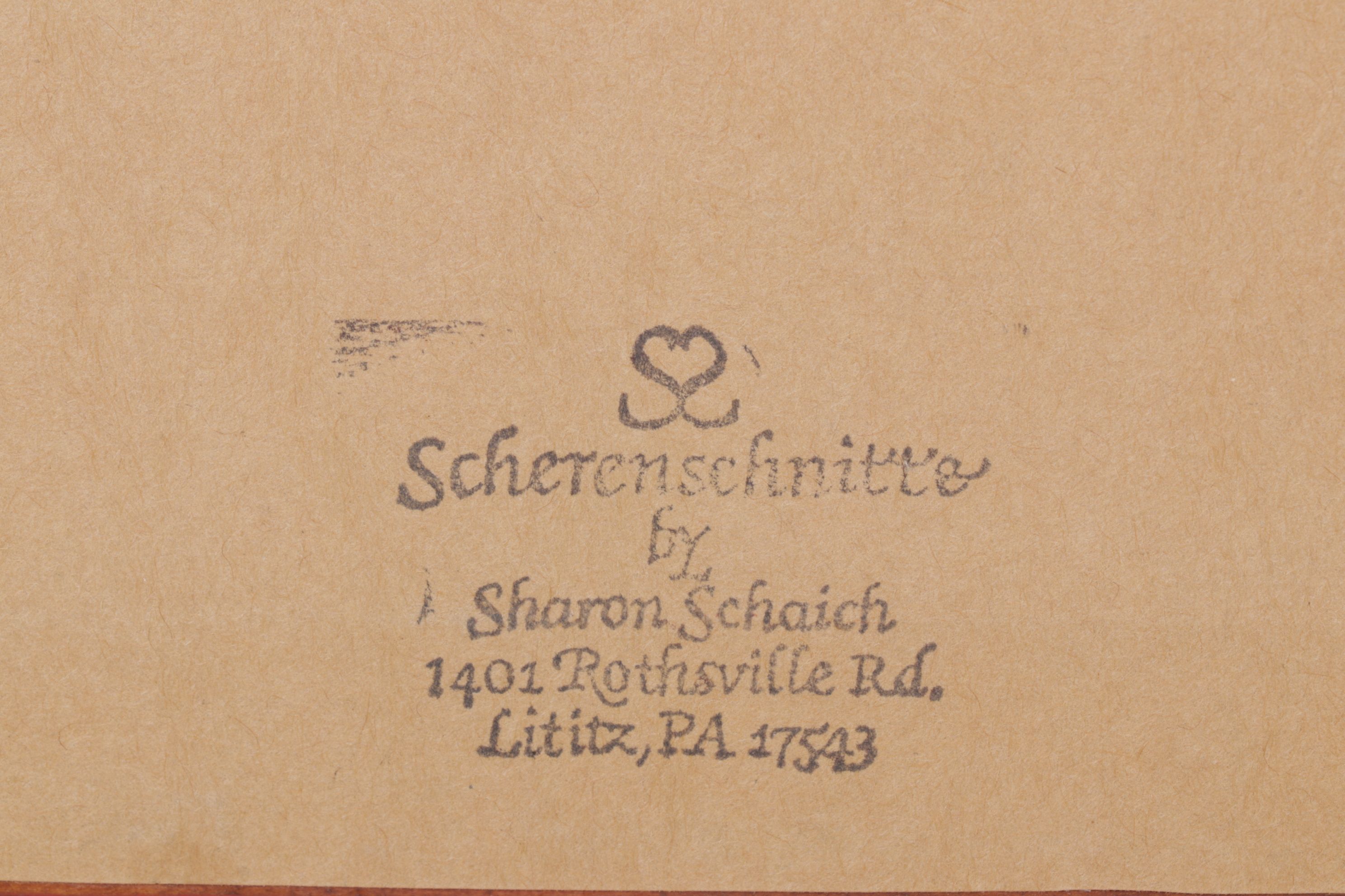 Framed "Scherenschnitte" Papercut Folk Art and More