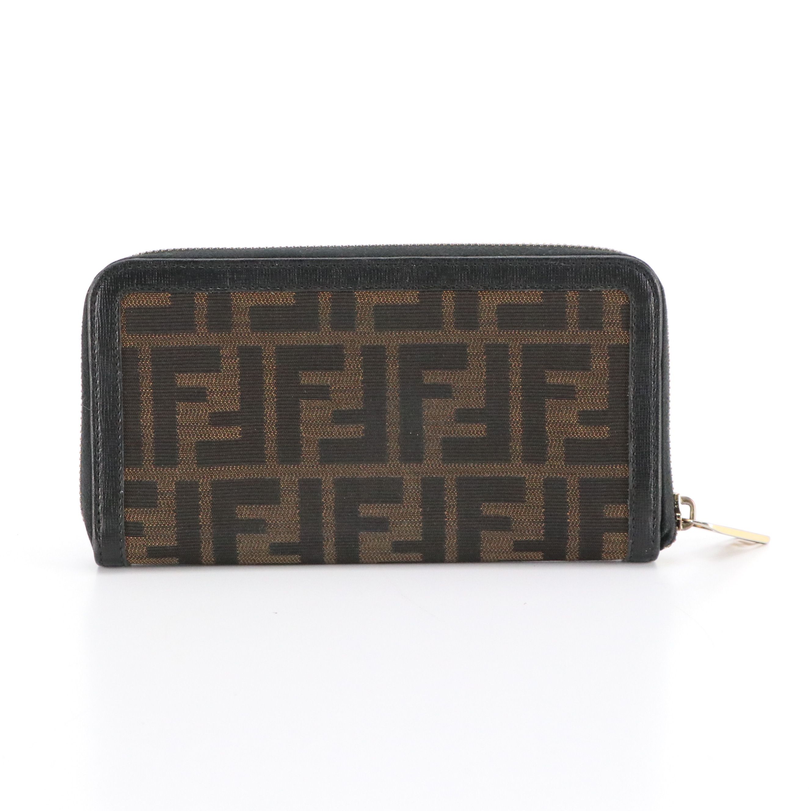 Fendi Zip Around Wallet 8M0024 in Zucca Jacquard Canvas