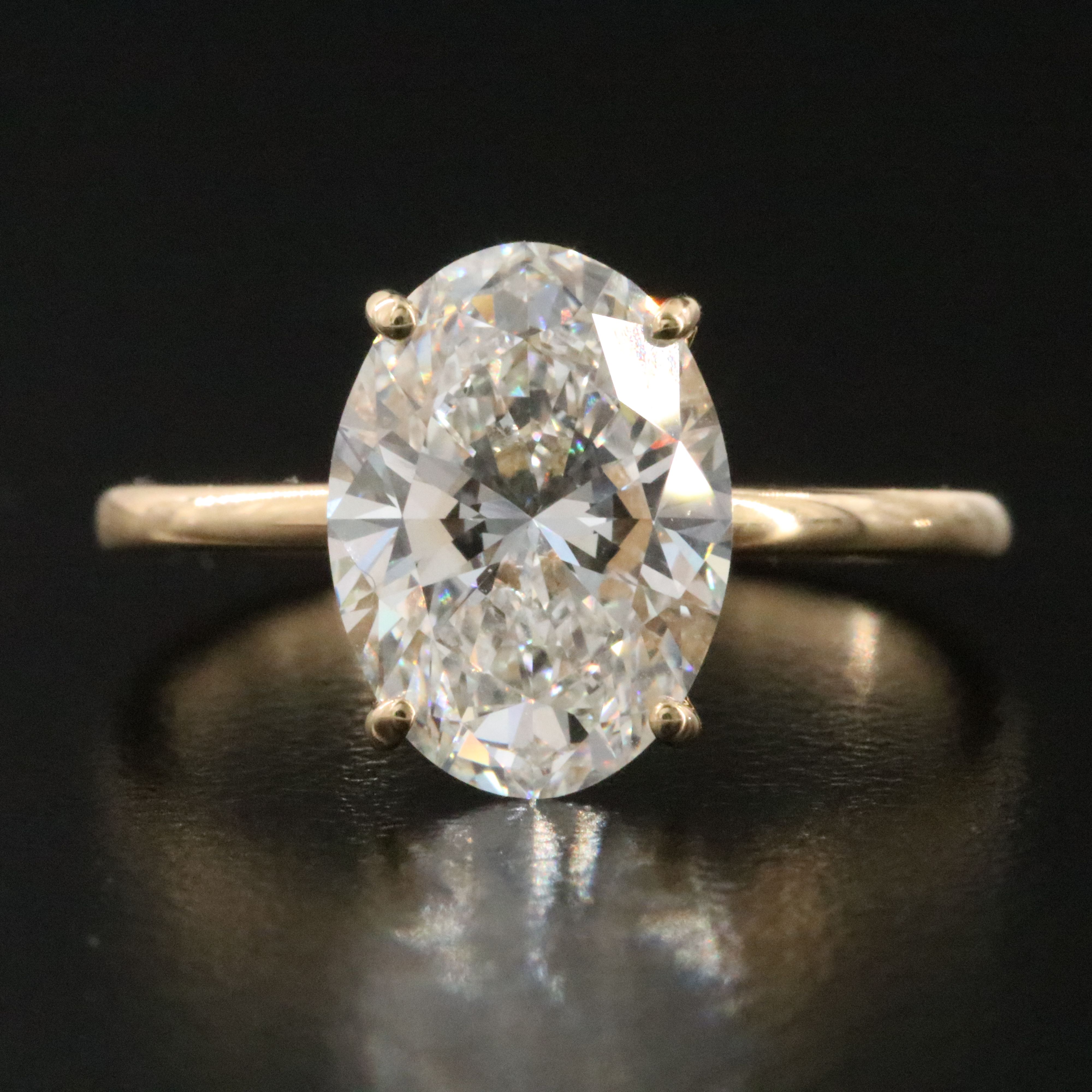 18K 3.02 CT Lab Grown Diamond Ring with IGI Report