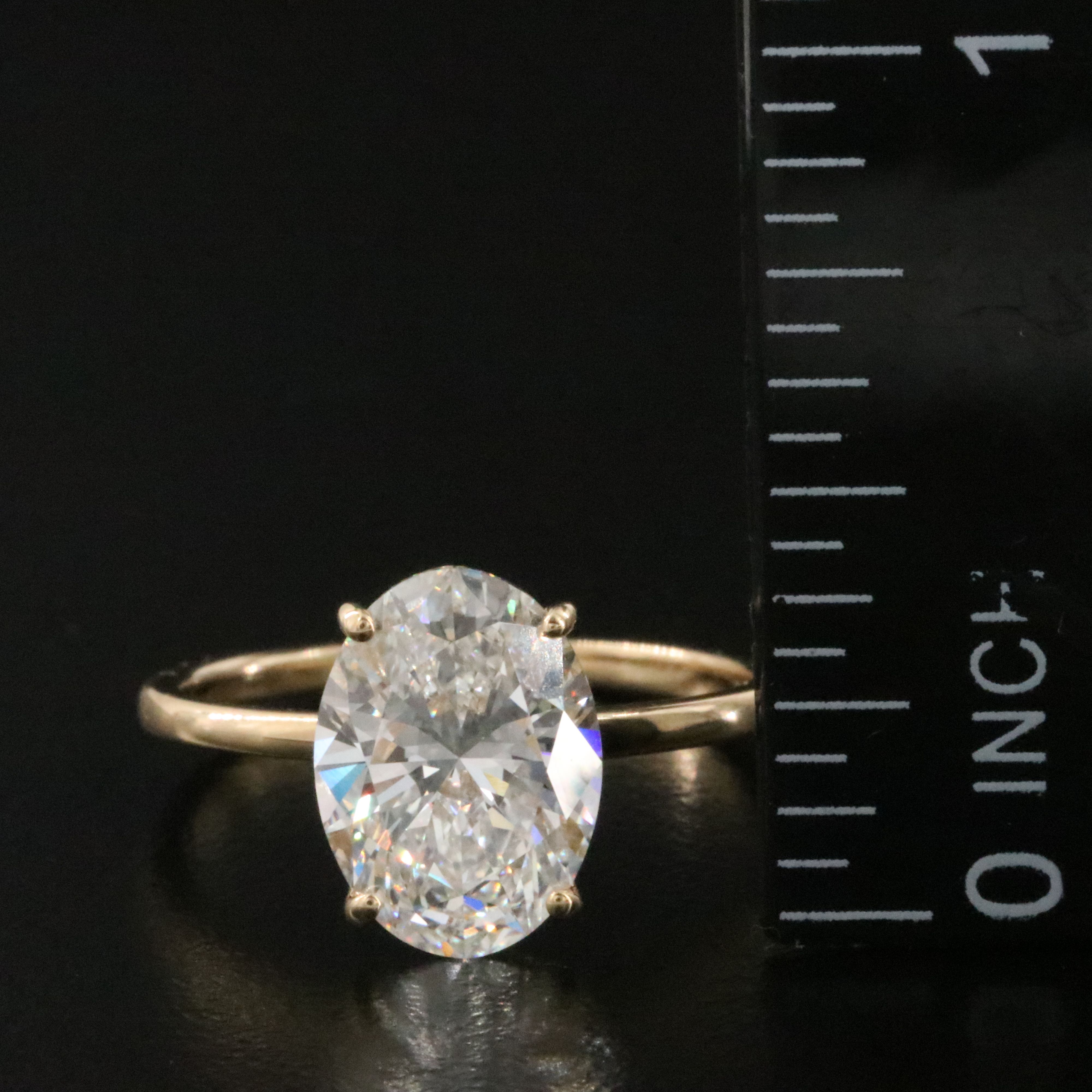 18K 3.02 CT Lab Grown Diamond Ring with IGI Report