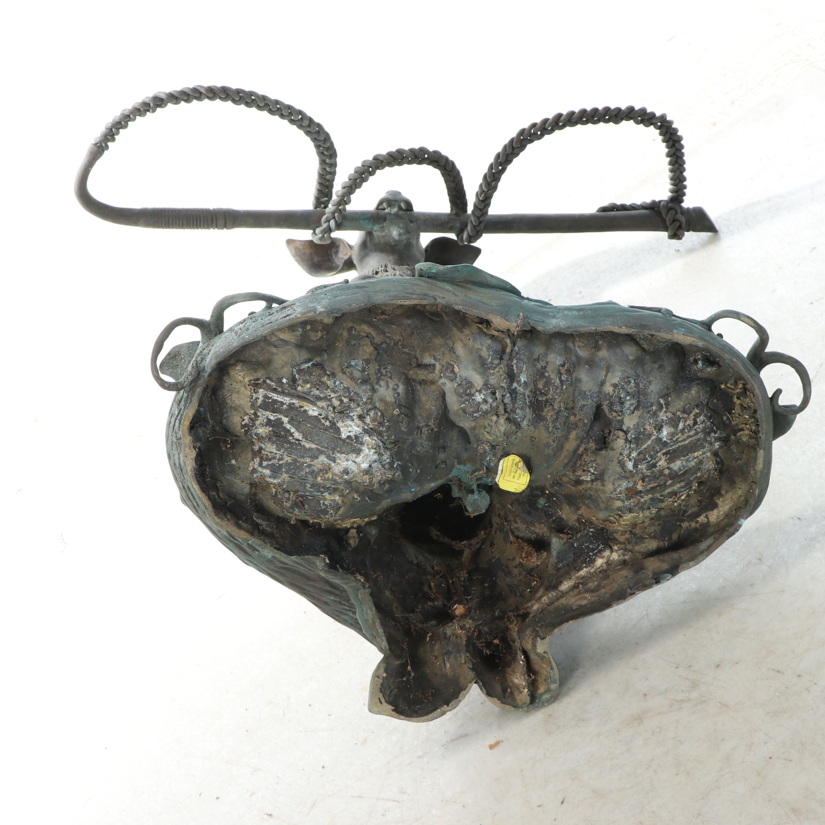 Dog with Stick Garden Statue with Decorative Stones