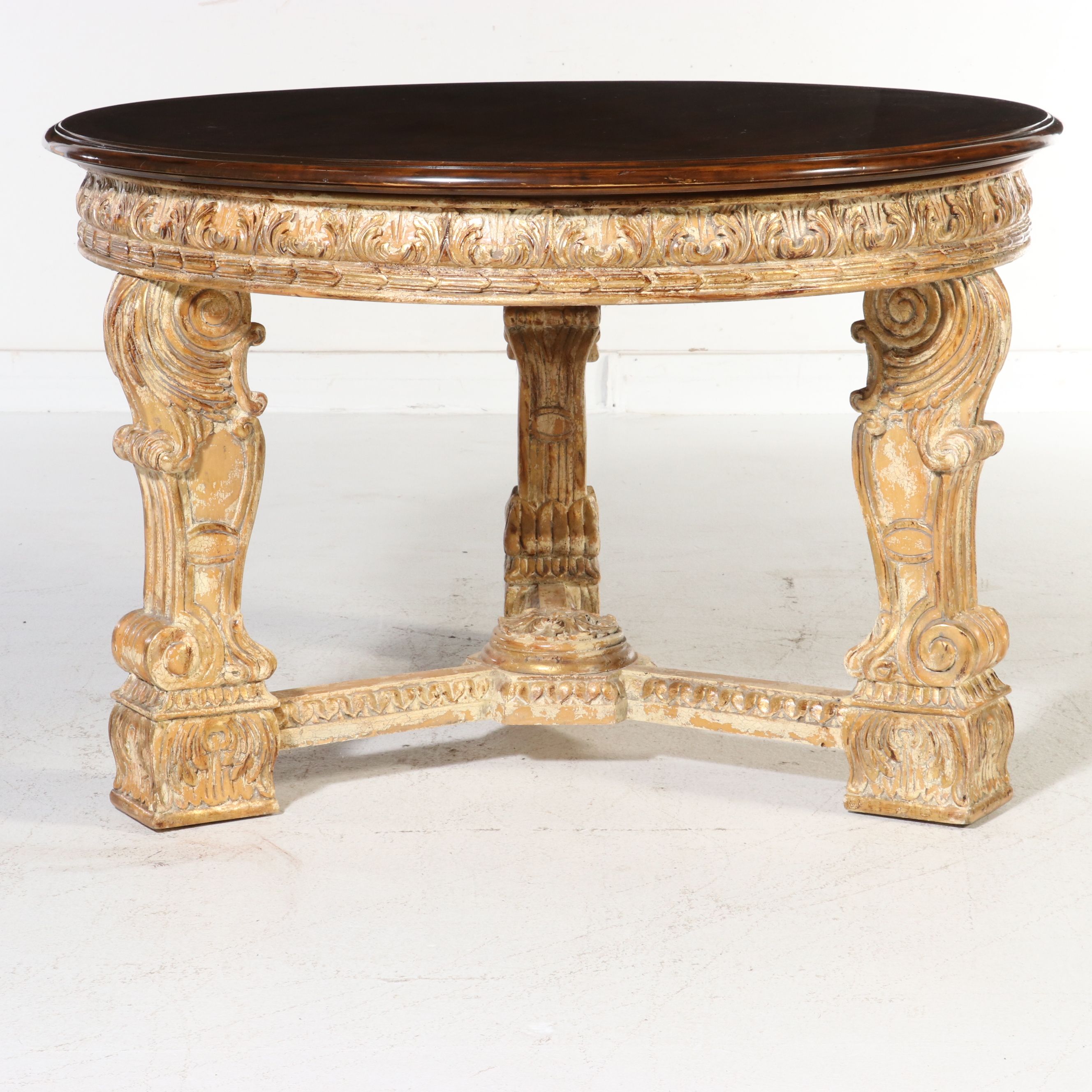 Continental Neoclassical Style Giltwood and Composition Center Table, 20th C.
