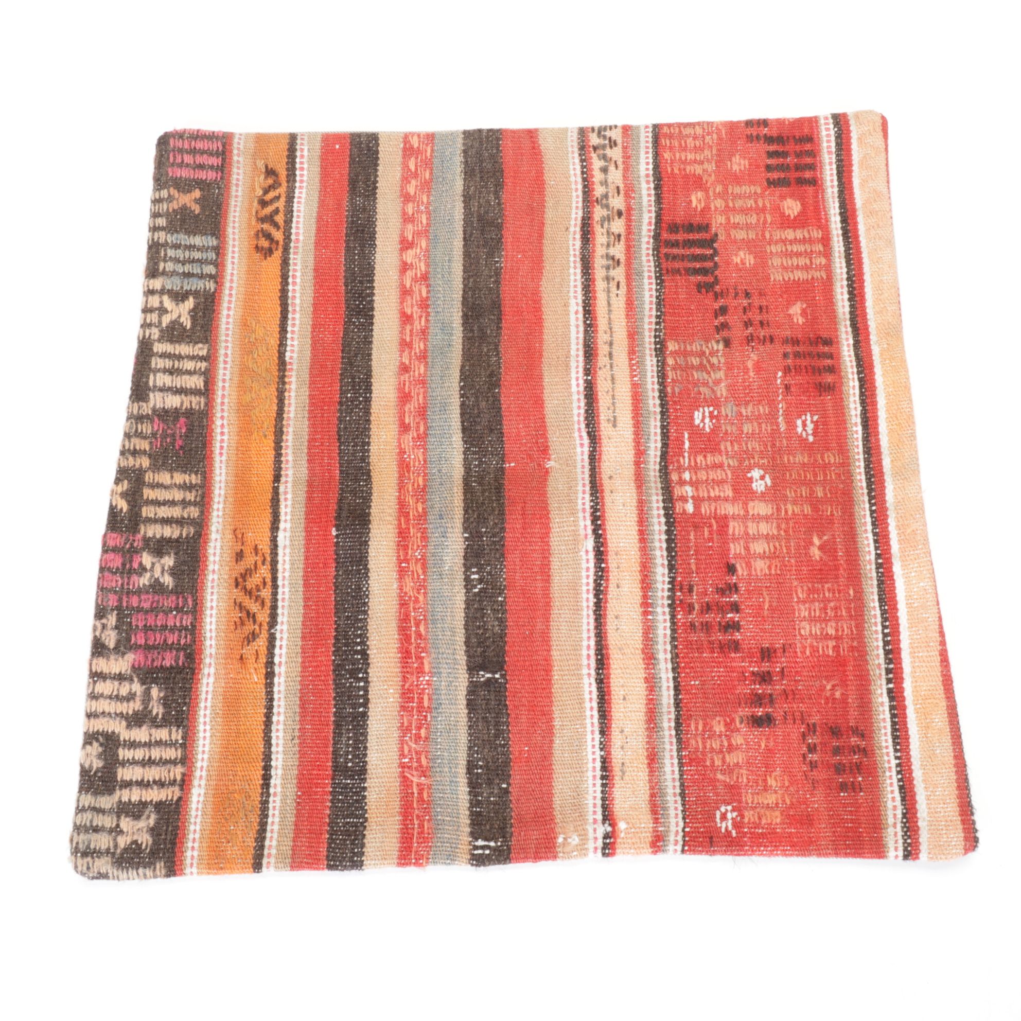 Turkish Handwoven Kilim Rug Remnant Pillow Covers