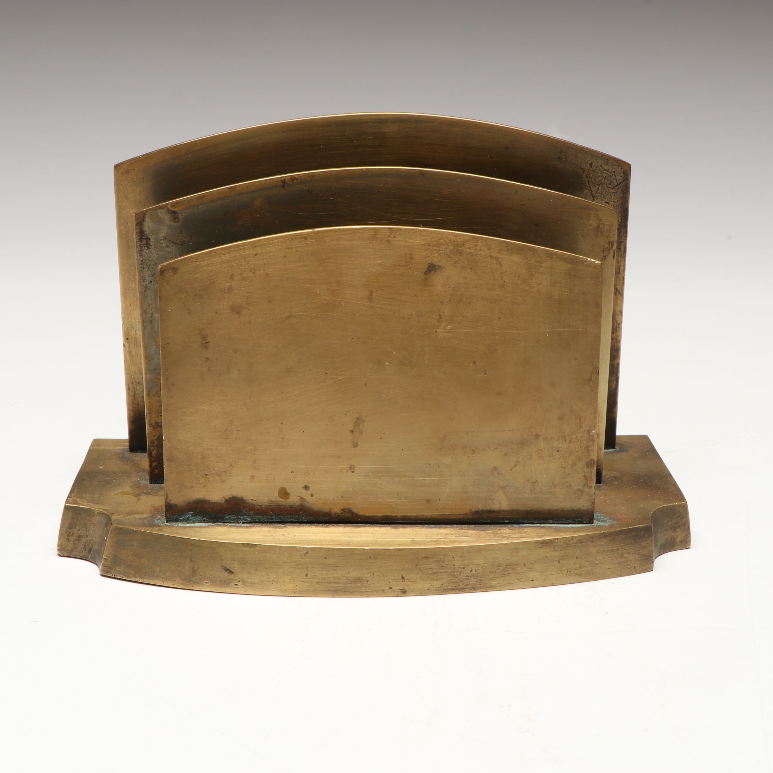 Montblanc Crystal Inkwell, Brass Letter Holder, and Crystal Globe with Stand