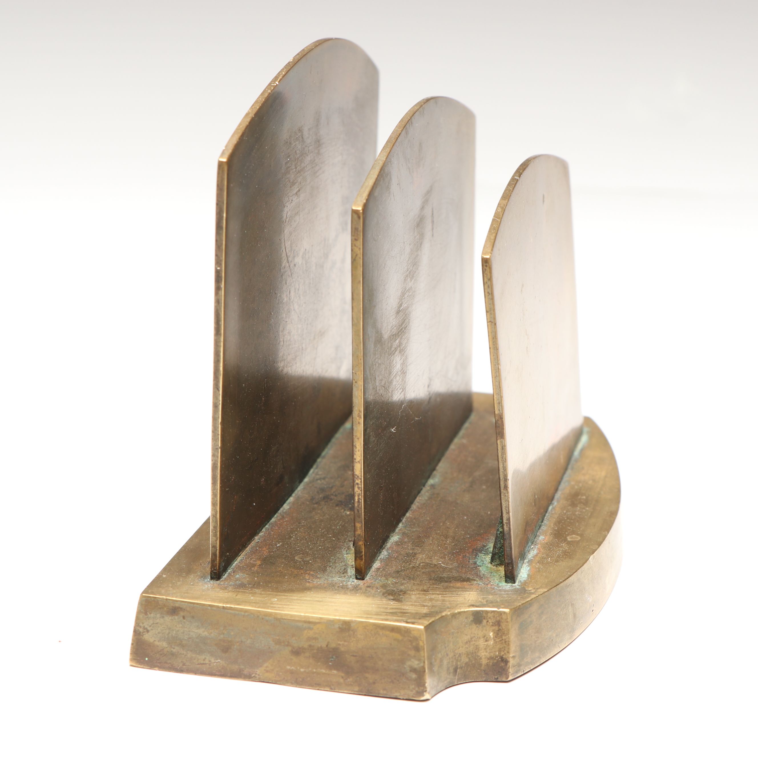 Montblanc Crystal Inkwell, Brass Letter Holder, and Crystal Globe with Stand