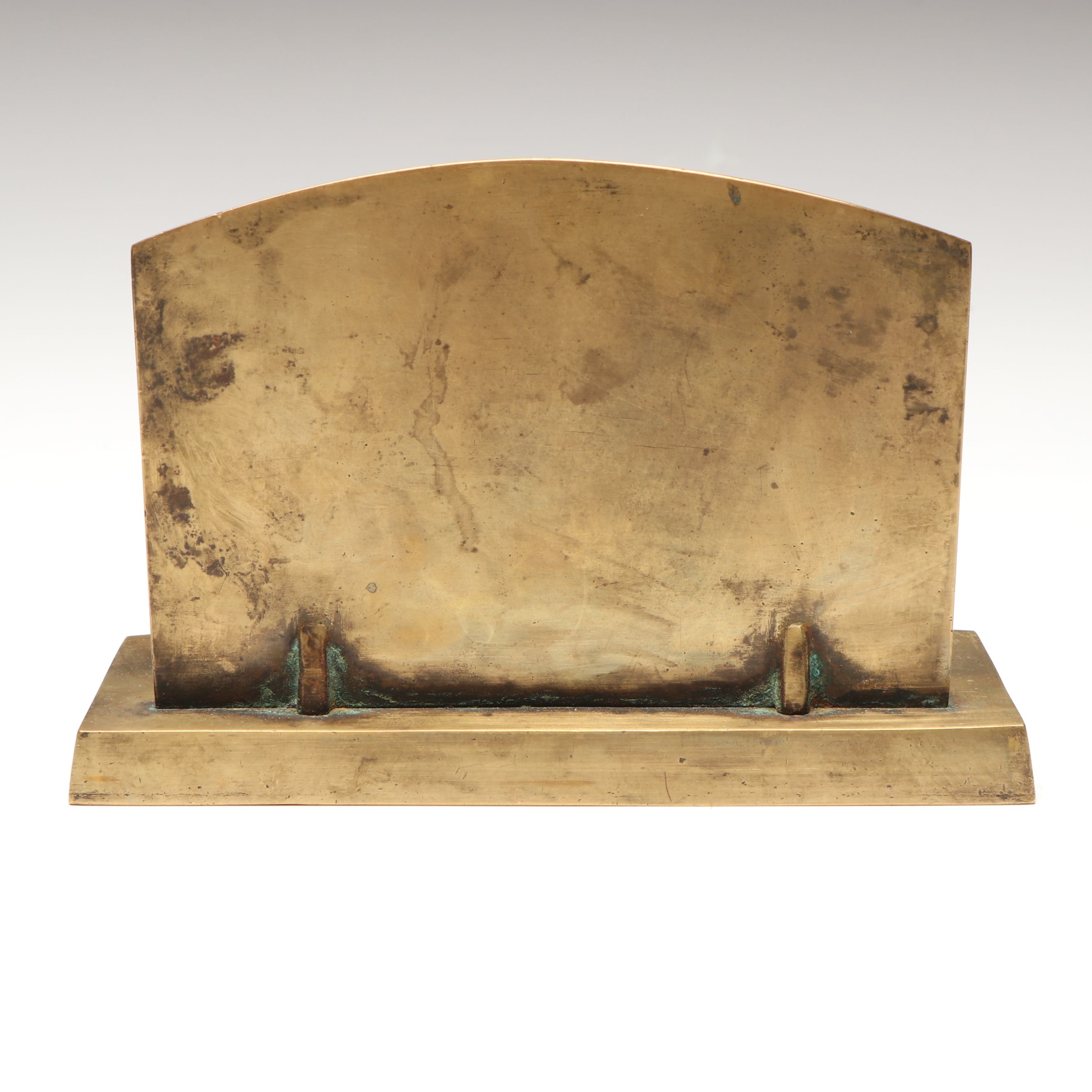 Montblanc Crystal Inkwell, Brass Letter Holder, and Crystal Globe with Stand