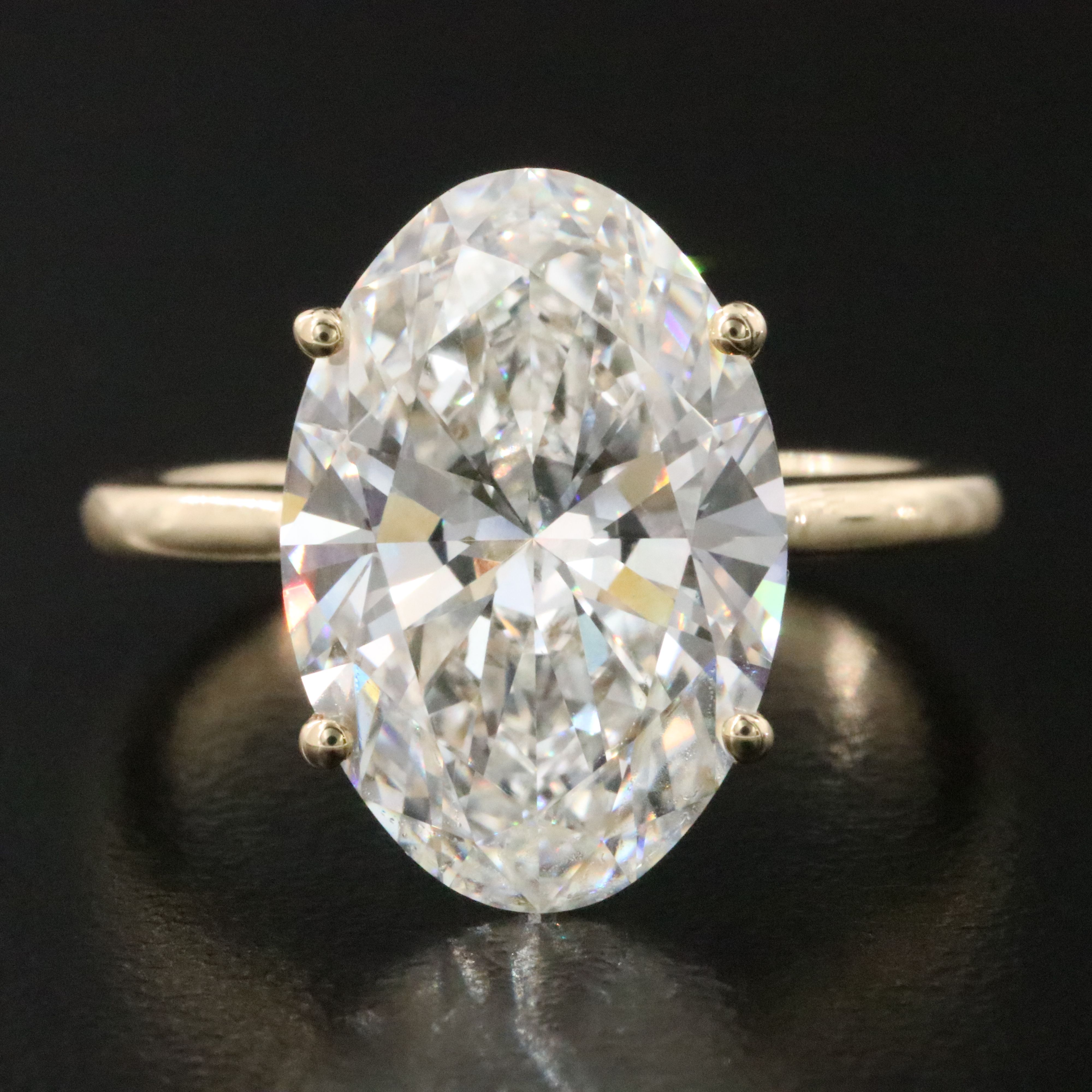 14K 7.02 CT Lab Grown Diamond Solitaire Ring with IGI Report