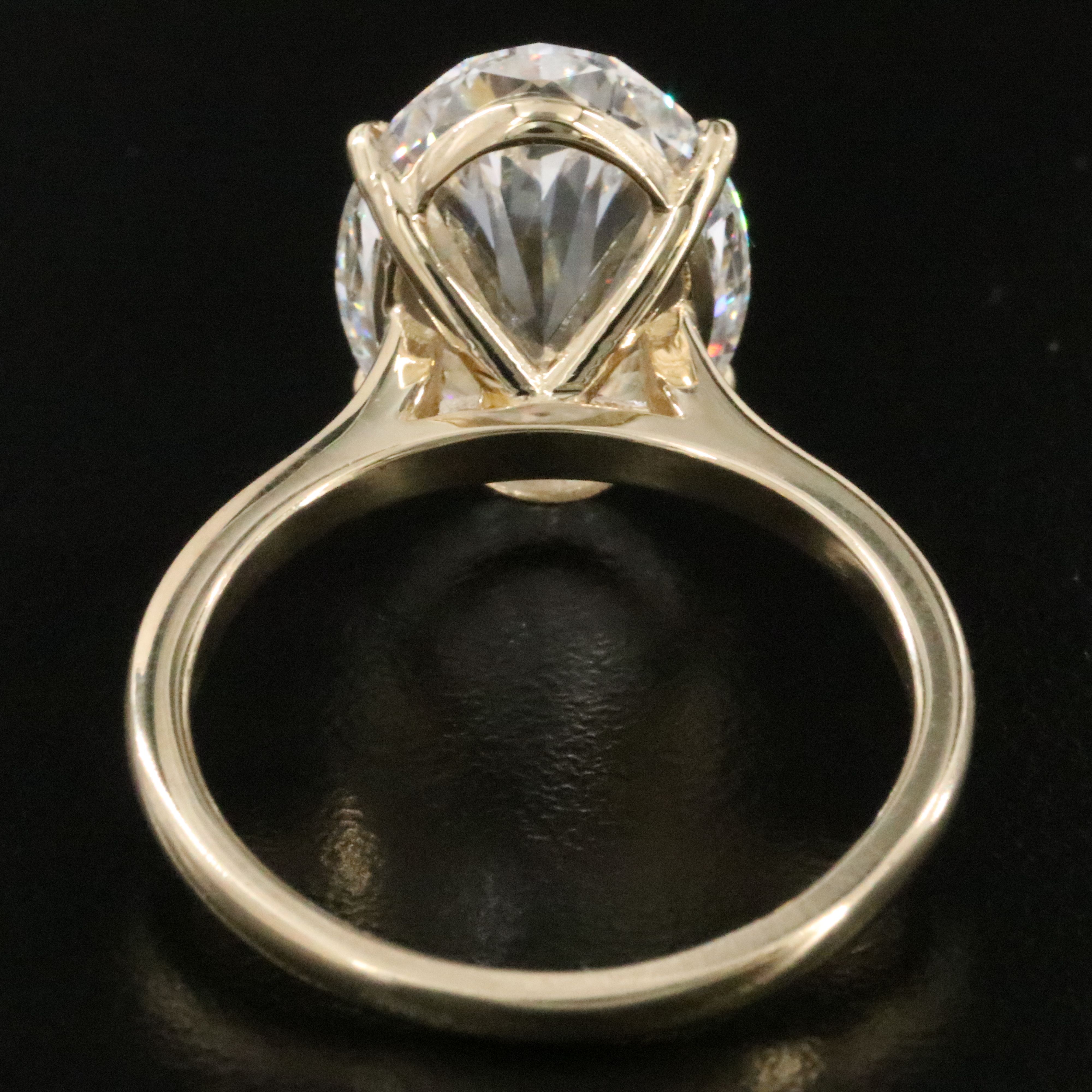 14K 7.02 CT Lab Grown Diamond Solitaire Ring with IGI Report