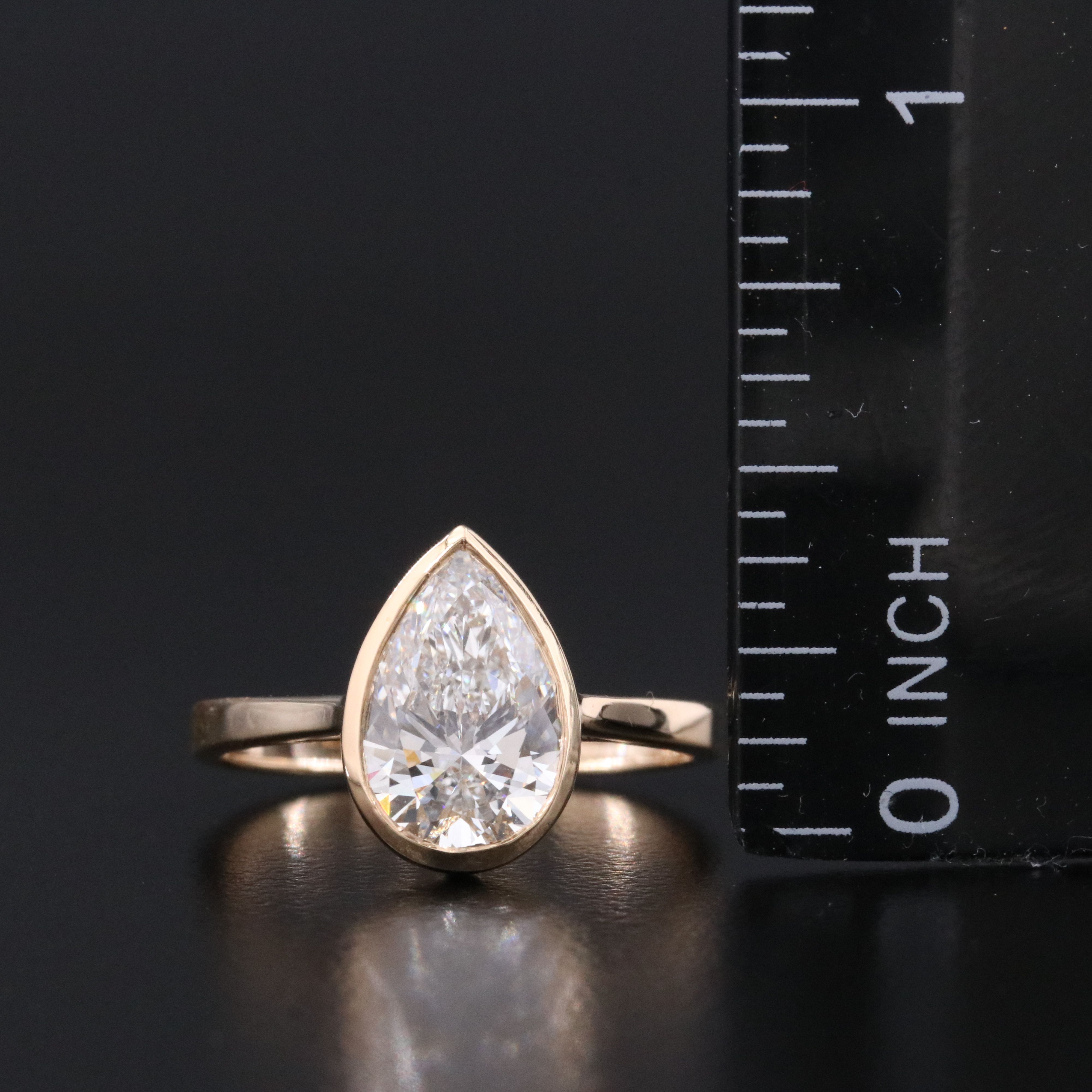 18K 1.98 CT Lab Grown Diamond Solitaire Ring with IGI Report