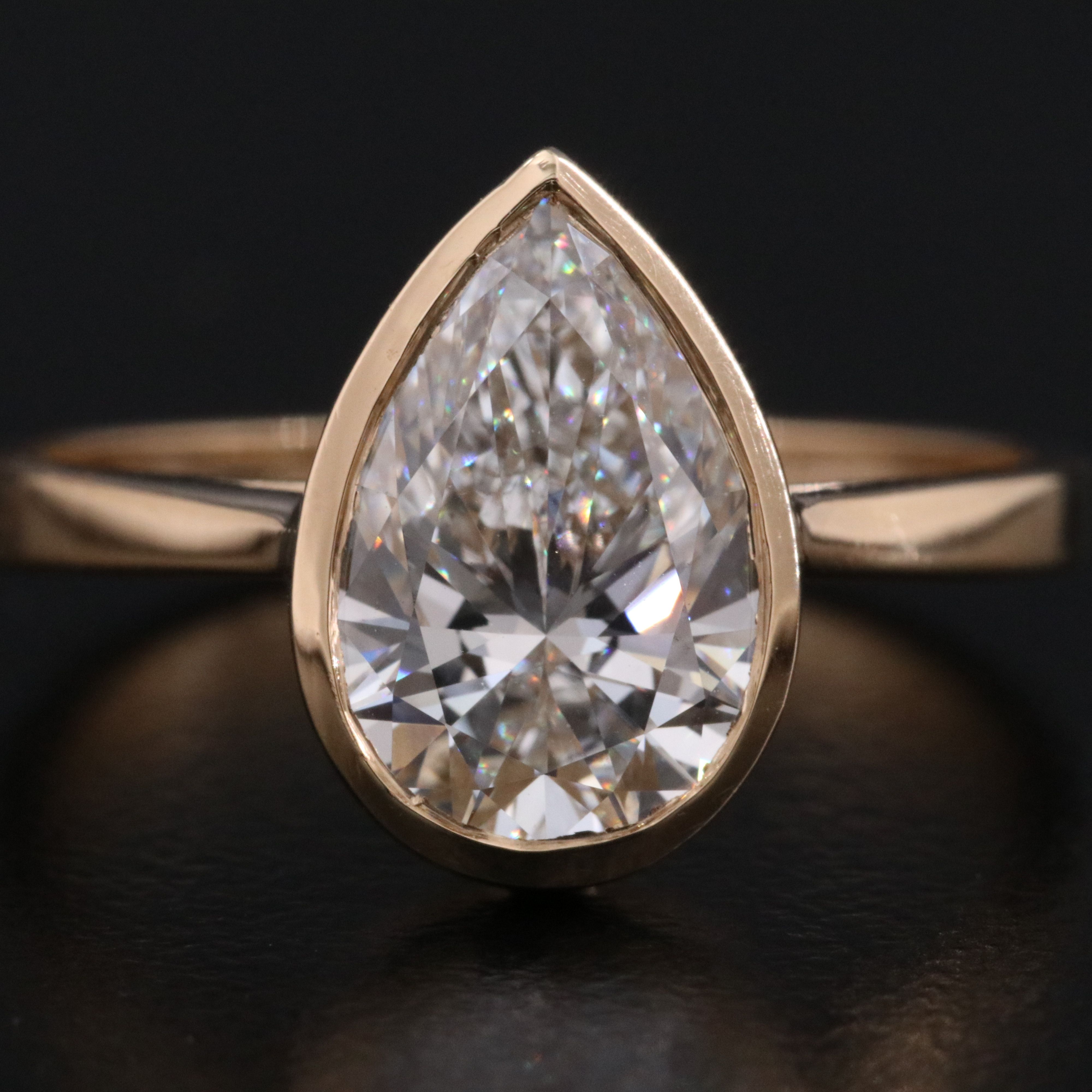 18K 1.98 CT Lab Grown Diamond Solitaire Ring with IGI Report