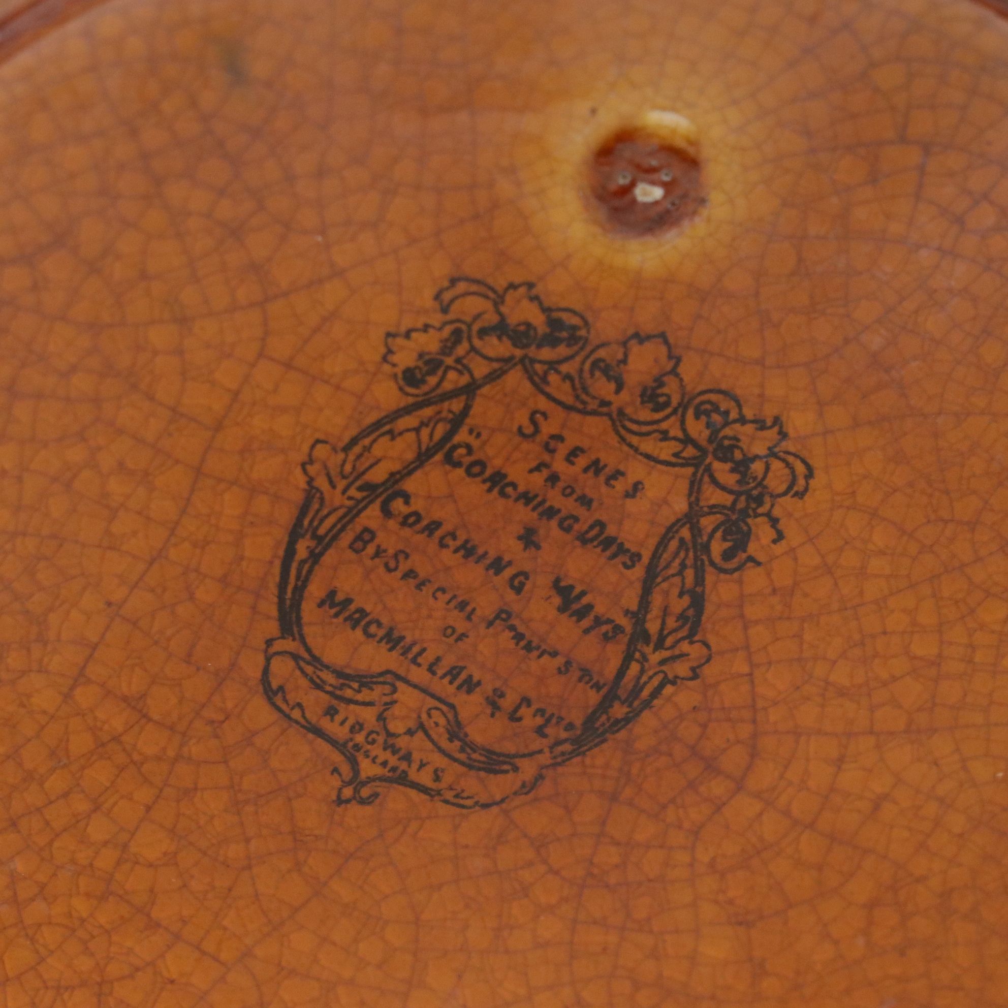 Ridgway "Coaching Days" Pitcher with Carved Wooden Turtle & Powder Horn