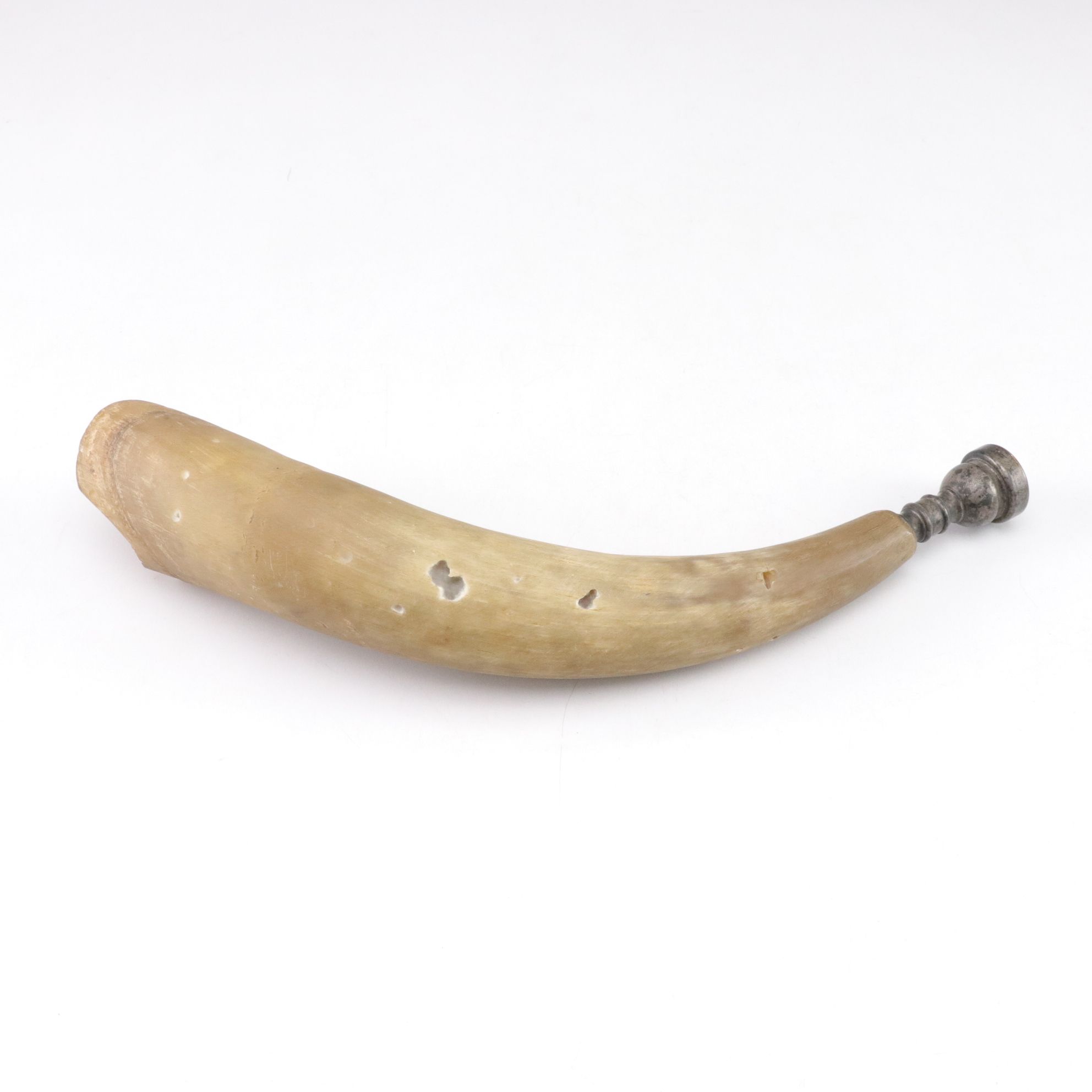 Ridgway "Coaching Days" Pitcher with Carved Wooden Turtle & Powder Horn