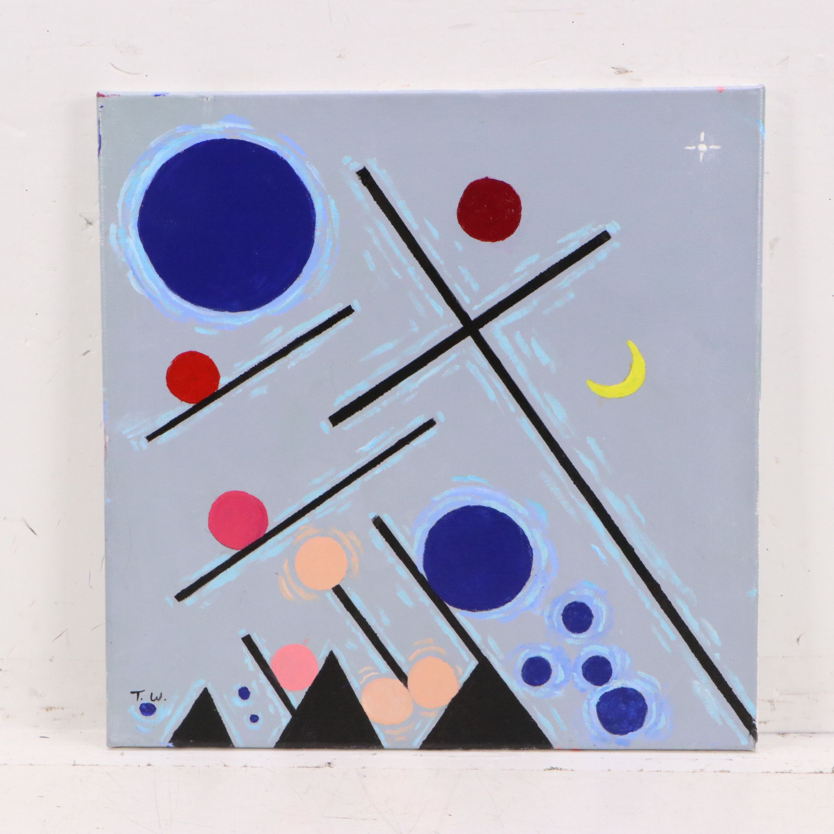 James Thomas Watkins Modernist Acrylic Painting, 21st Century