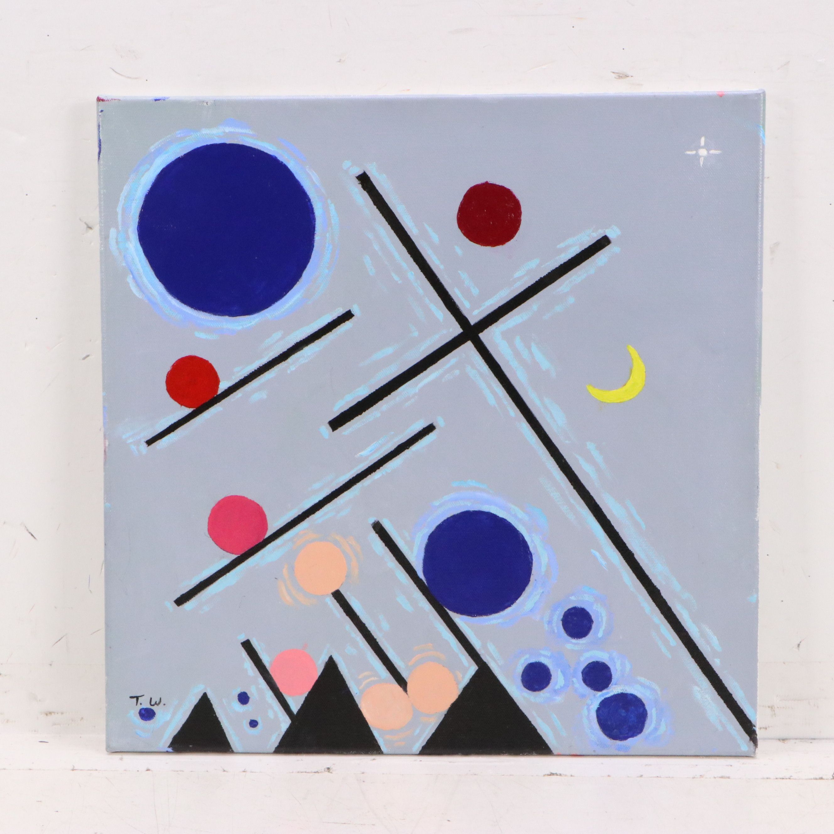 James Thomas Watkins Modernist Acrylic Painting, 21st Century