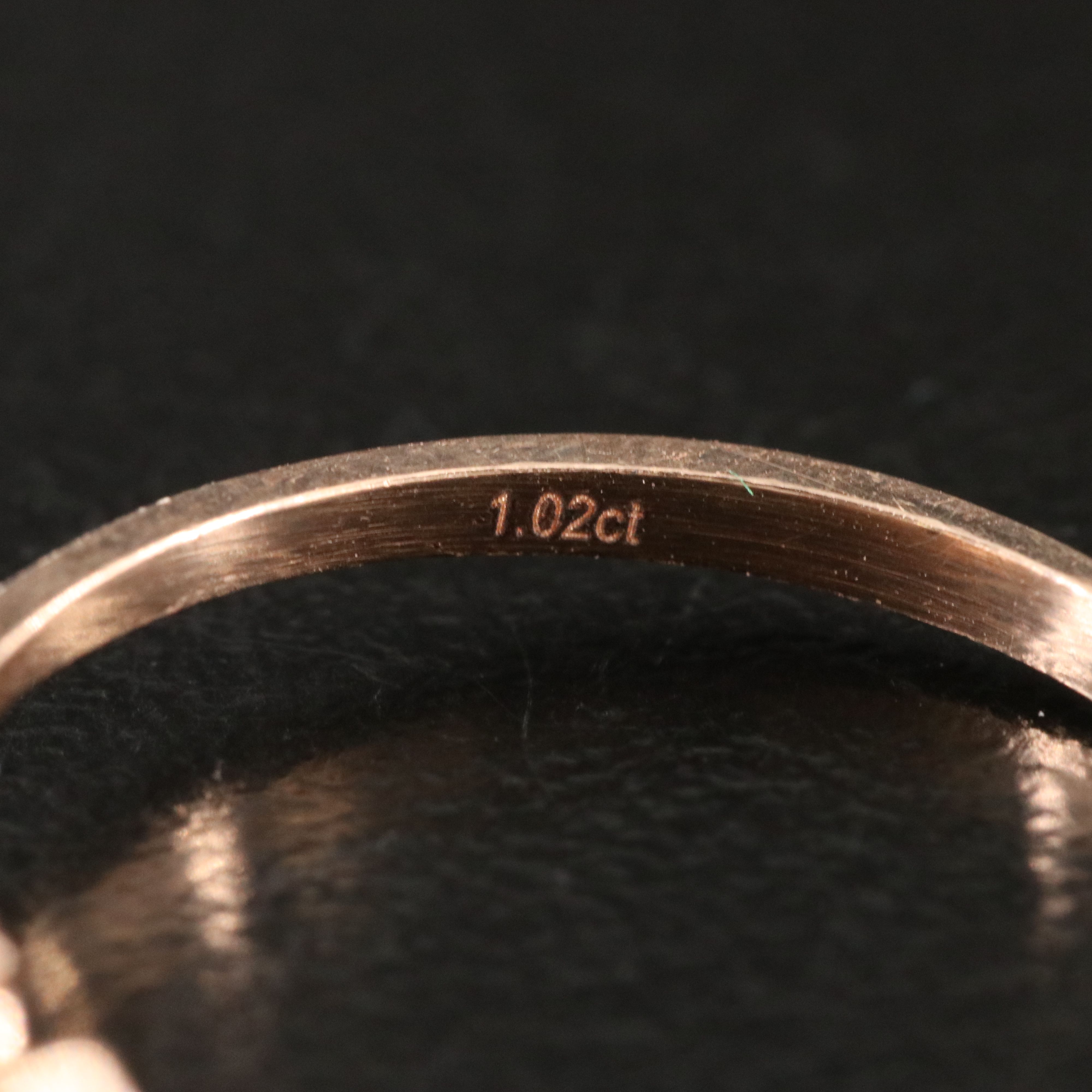 14K Rose Gold 0.90 CTW Diamond Ring with Lab Grown Center