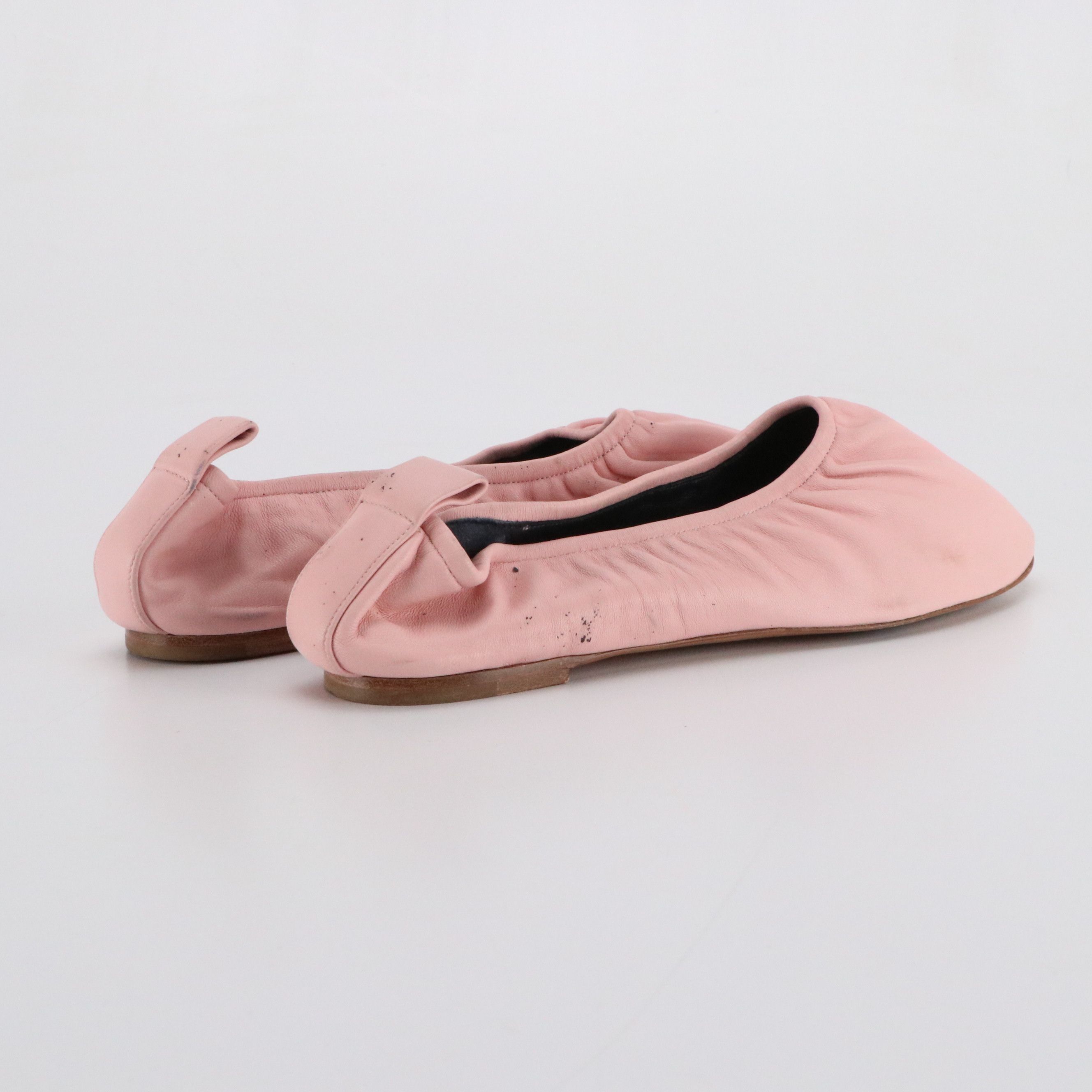 Céline Baby Pink Leather Ballet Flats