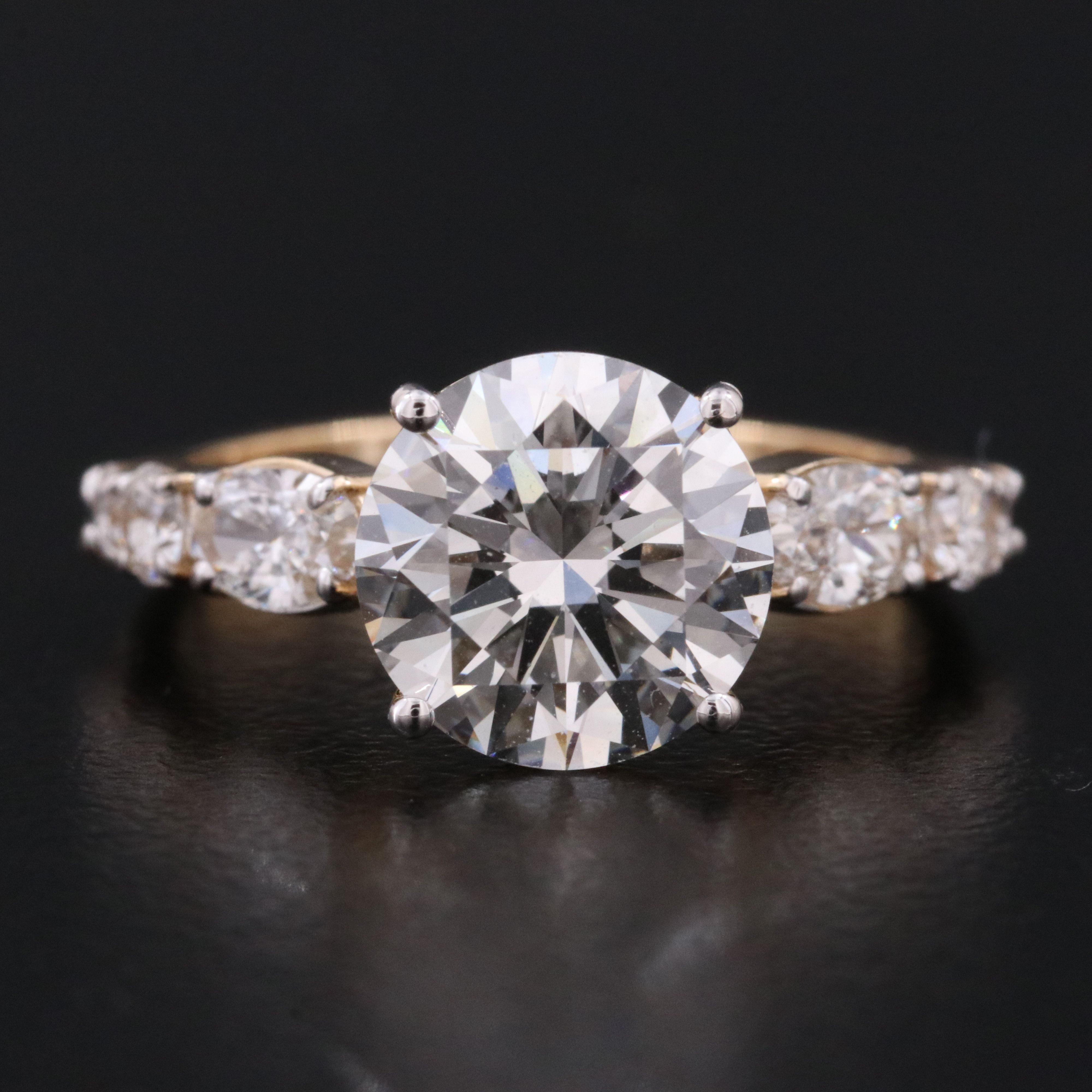 18K 3.12 CTW Lab Grown Diamond Ring with IGI Report