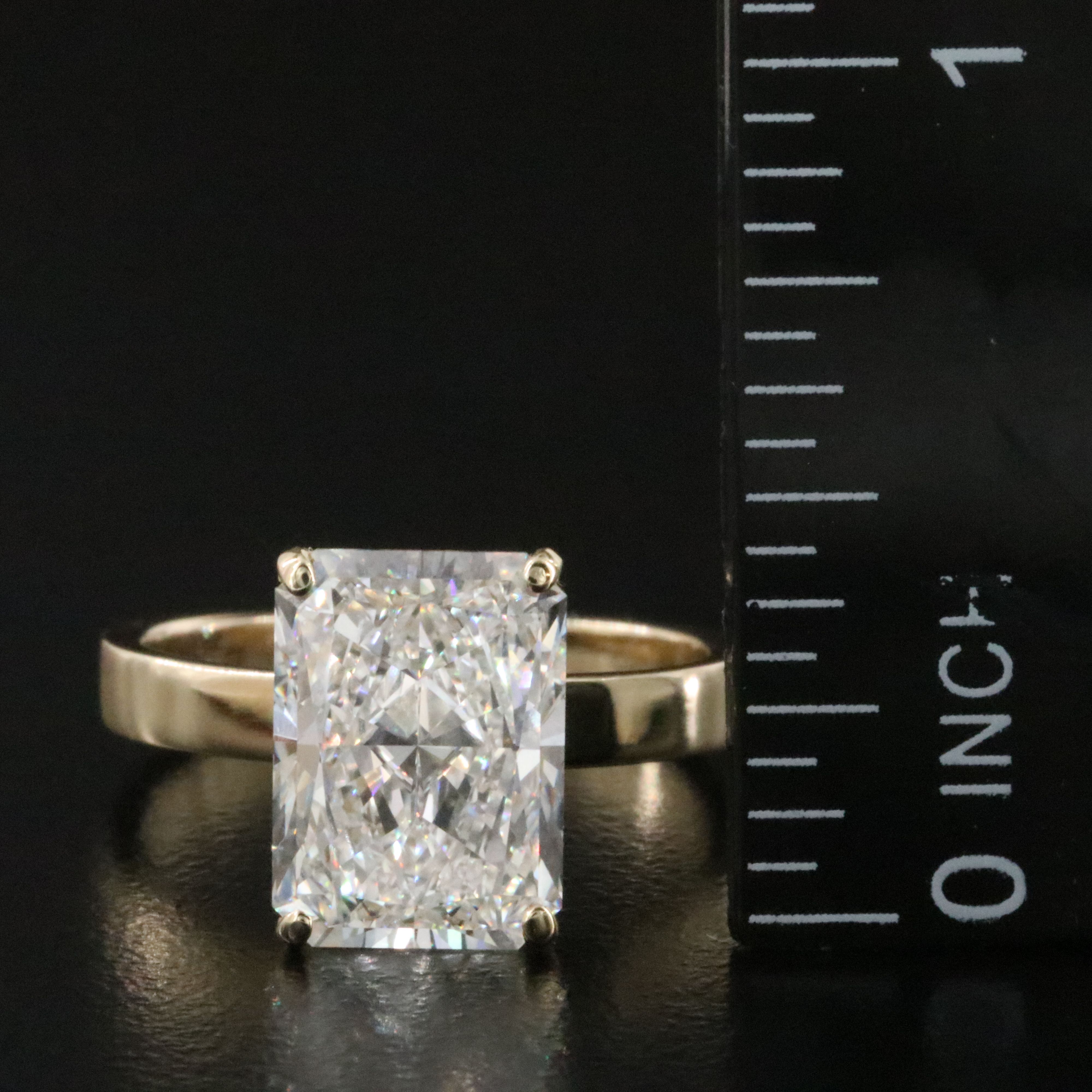 14K 5.09 CT Lab Grown Diamond Solitaire Ring with IGI Report