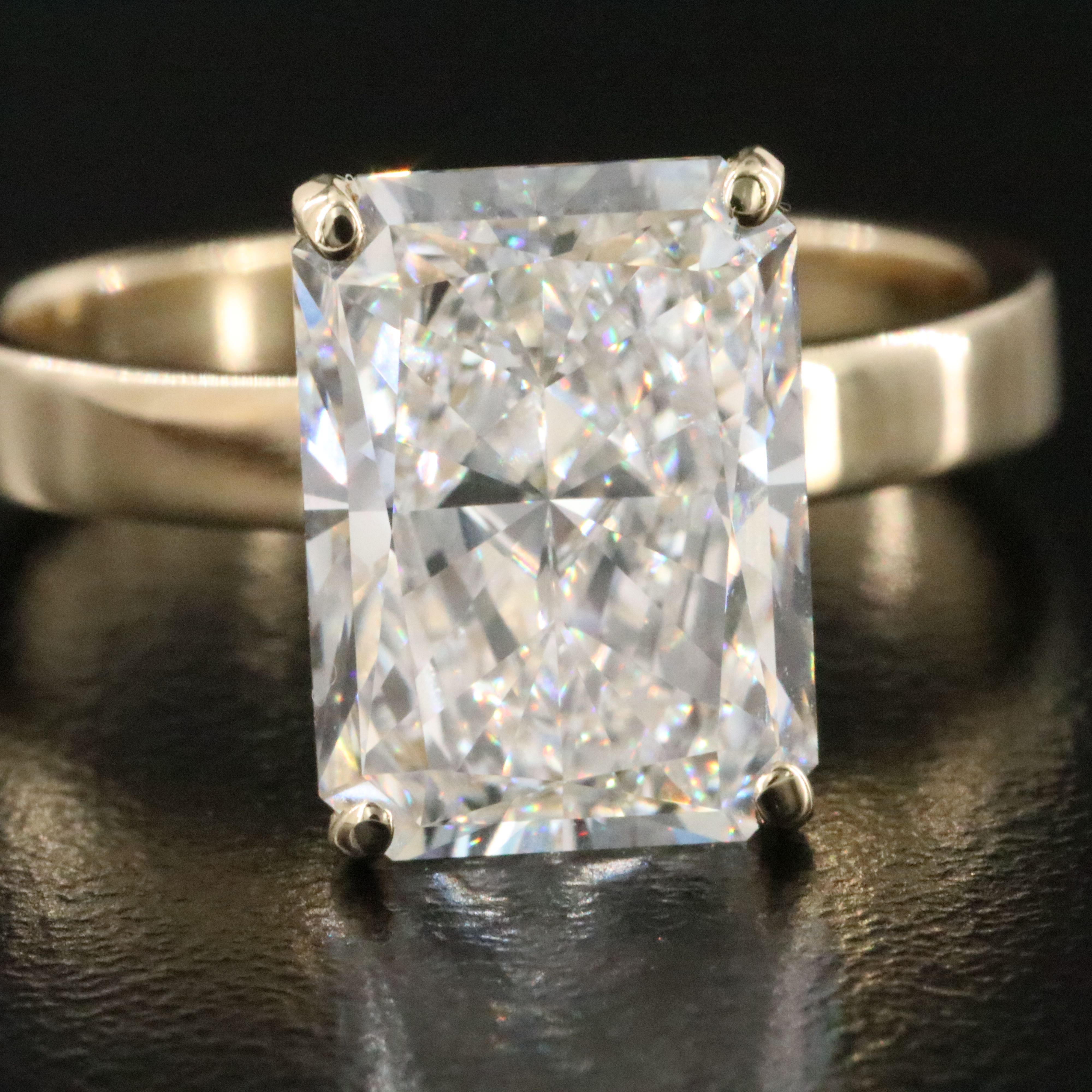 14K 5.09 CT Lab Grown Diamond Solitaire Ring with IGI Report