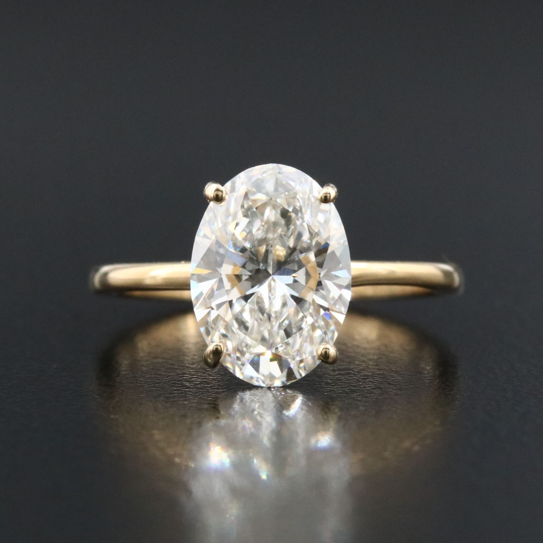 18K 3.01 CT Lab Grown Diamond Ring with IGI Report