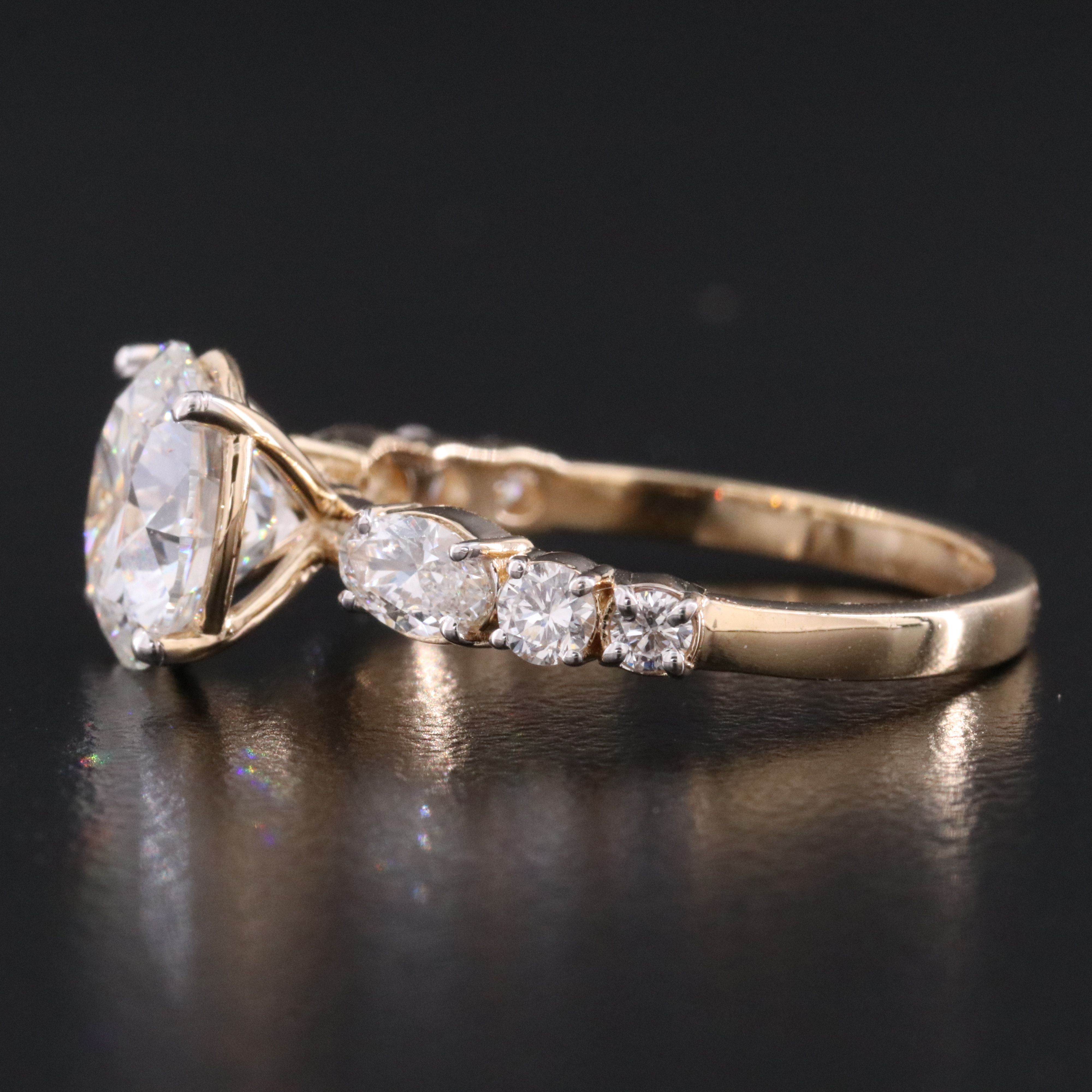 18K 3.12 CTW Lab Grown Diamond Ring with IGI Report