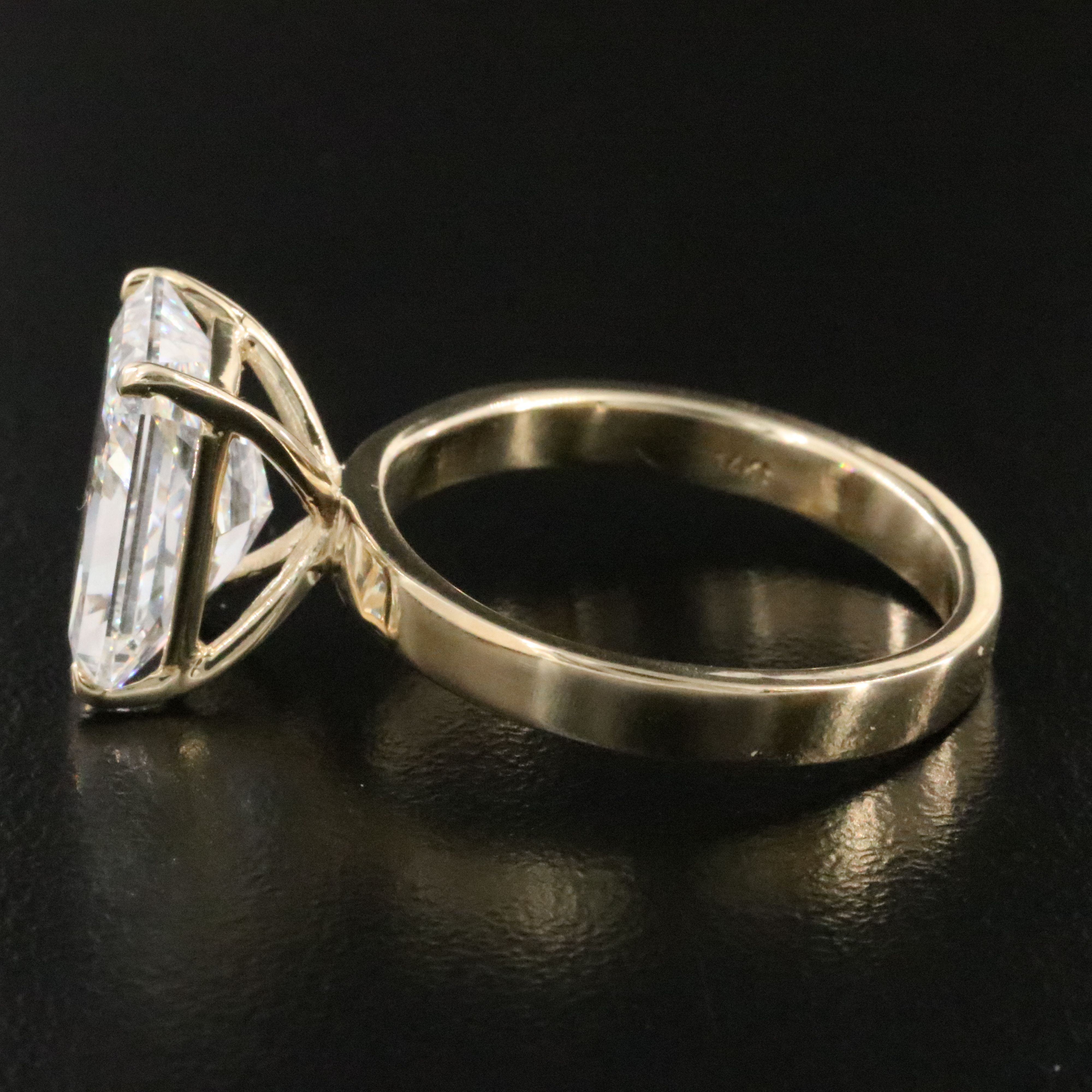 14K 5.09 CT Lab Grown Diamond Solitaire Ring with IGI Report