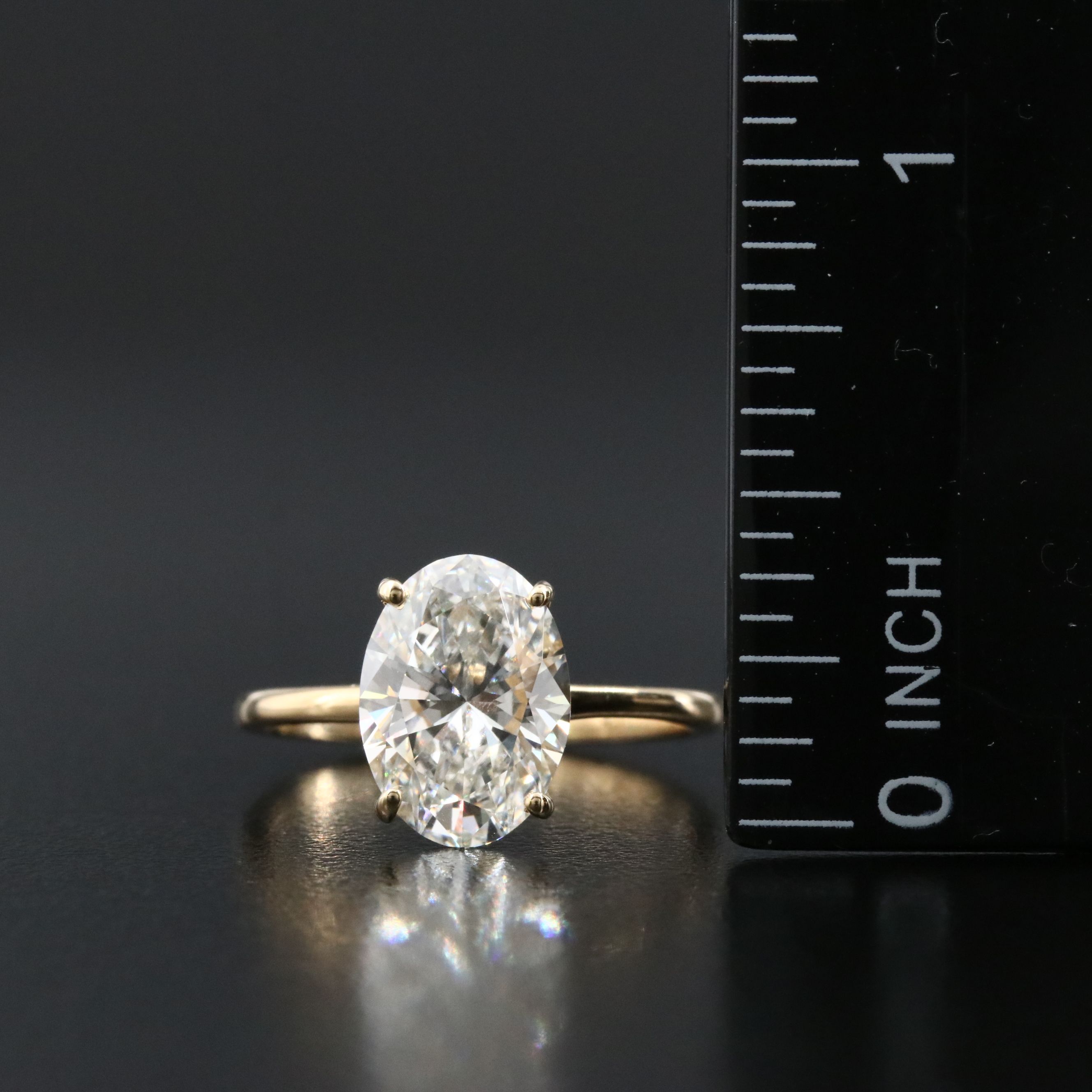 18K 3.01 CT Lab Grown Diamond Ring with IGI Report