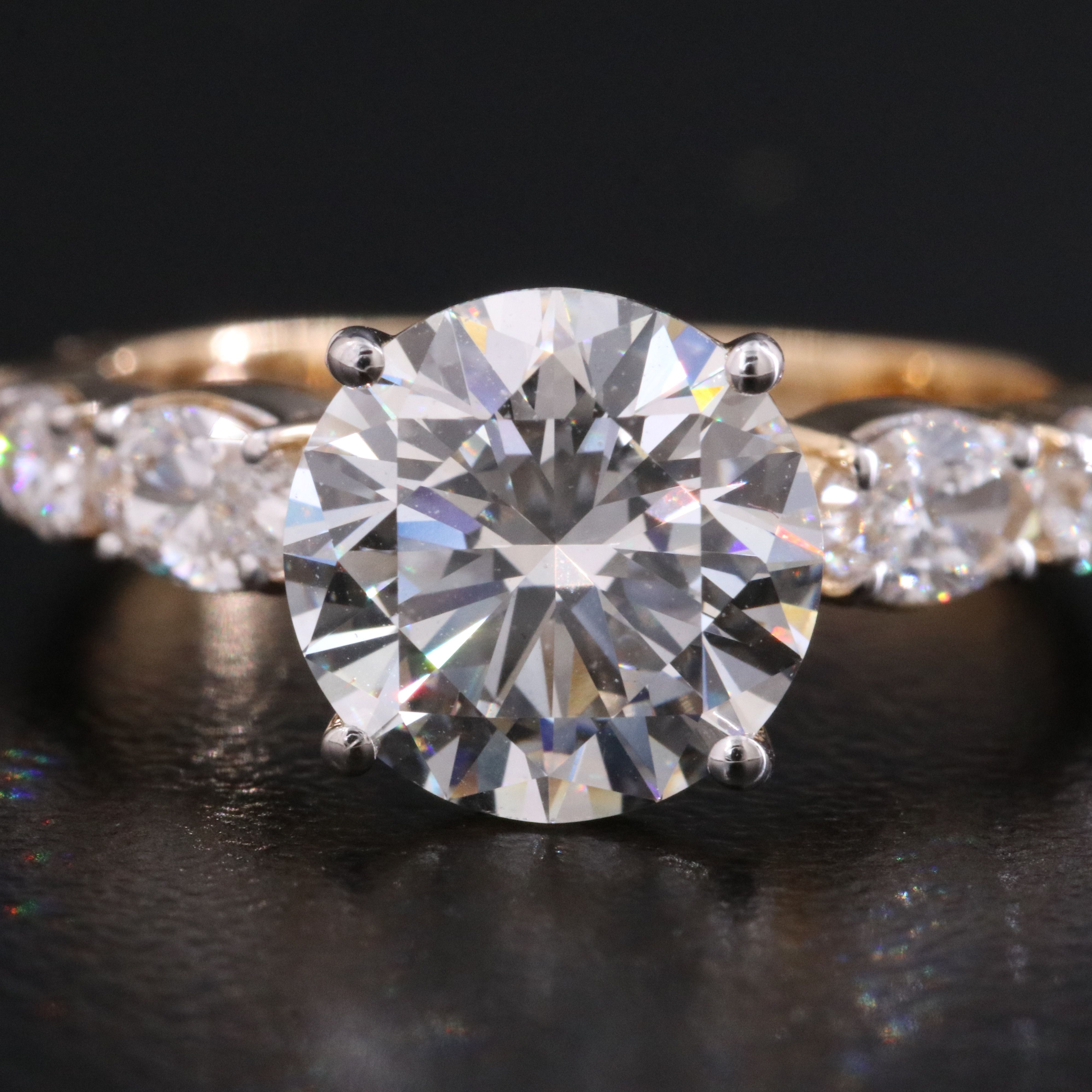 18K 3.12 CTW Lab Grown Diamond Ring with IGI Report